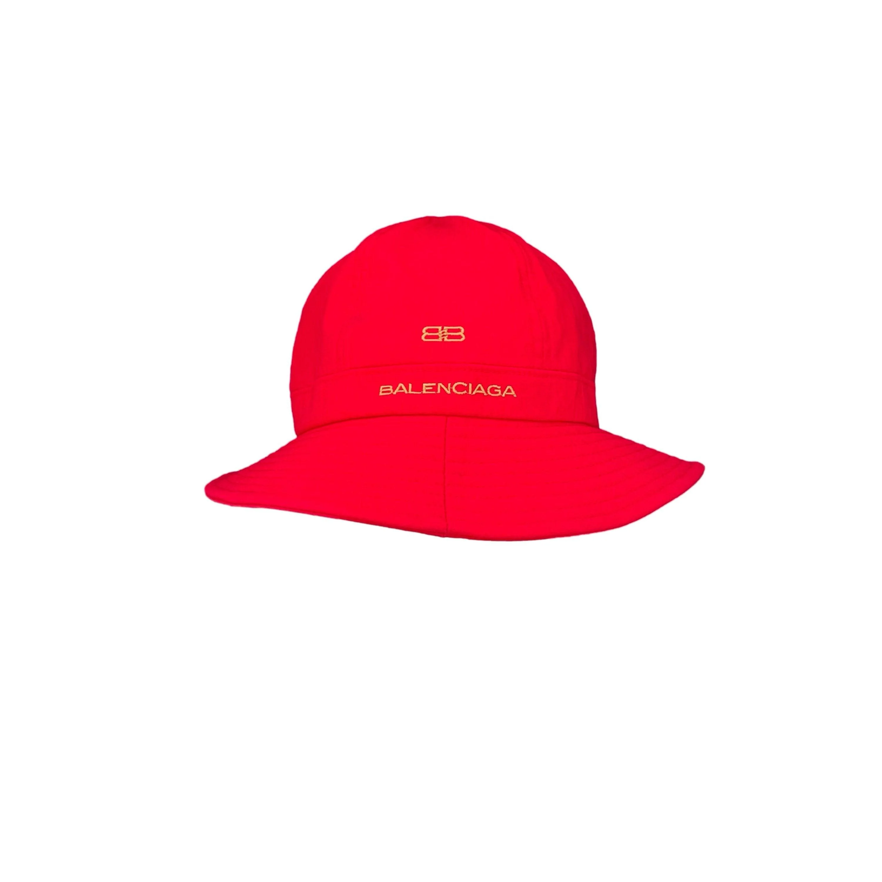 Balenciaga Red Bucket Hat
