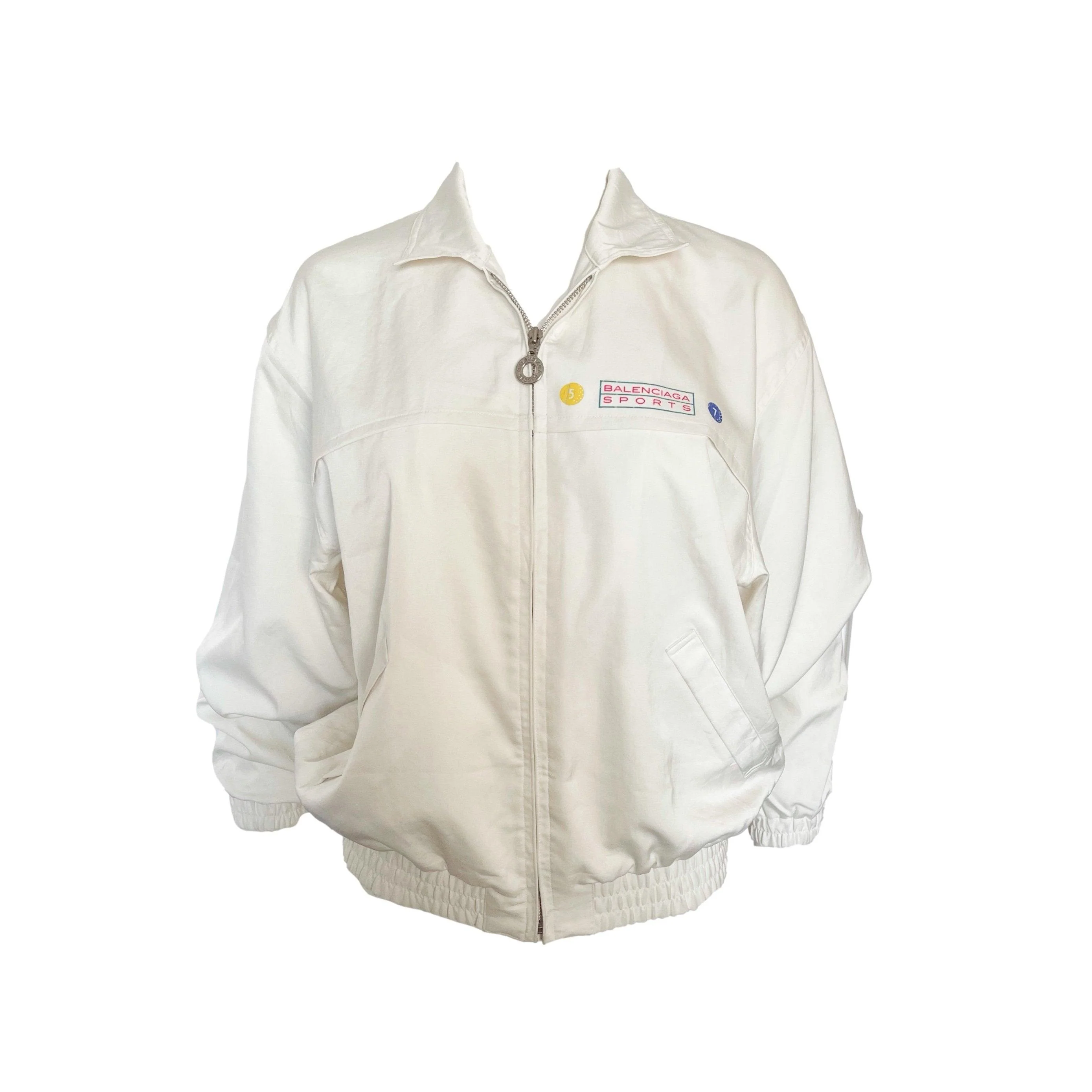Balenciaga Sports Off White Logo Windbreaker