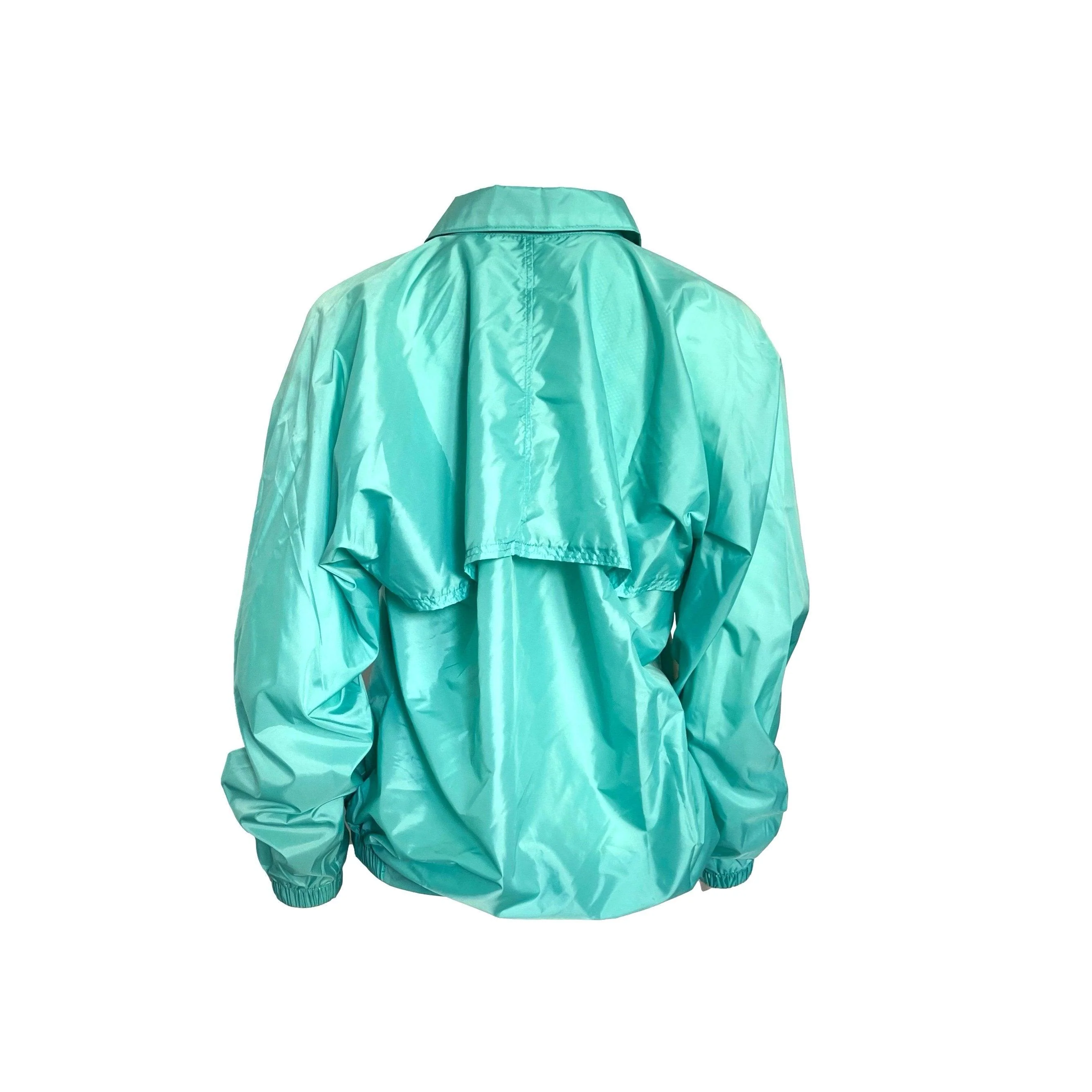 Balenciaga Turquoise Logo Windbreaker - Image 2