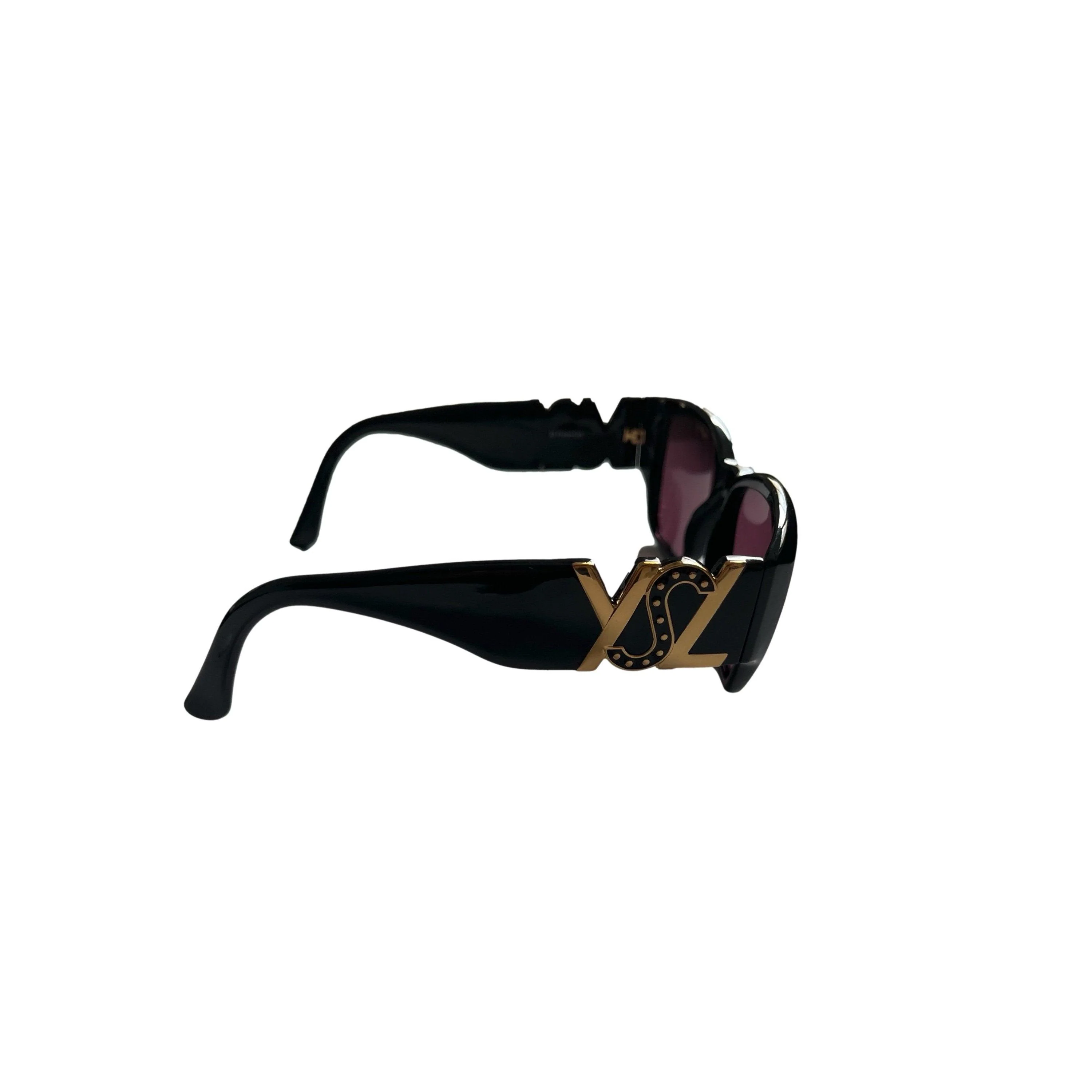 Black YSL Jumbo Logo Sunglasses - Image 3
