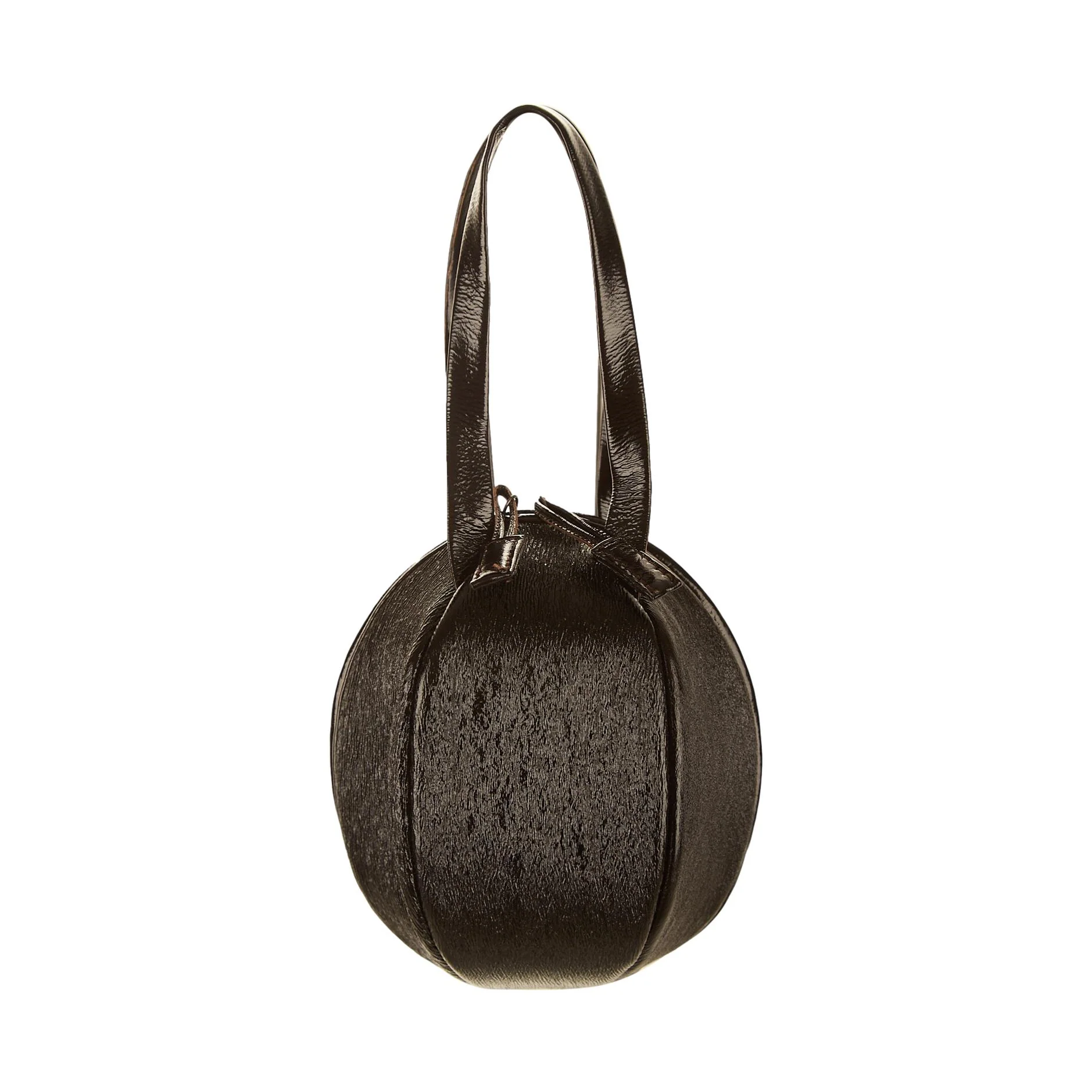 Bottega Veneta Black Round Mini Top Handle Bag - Image 2