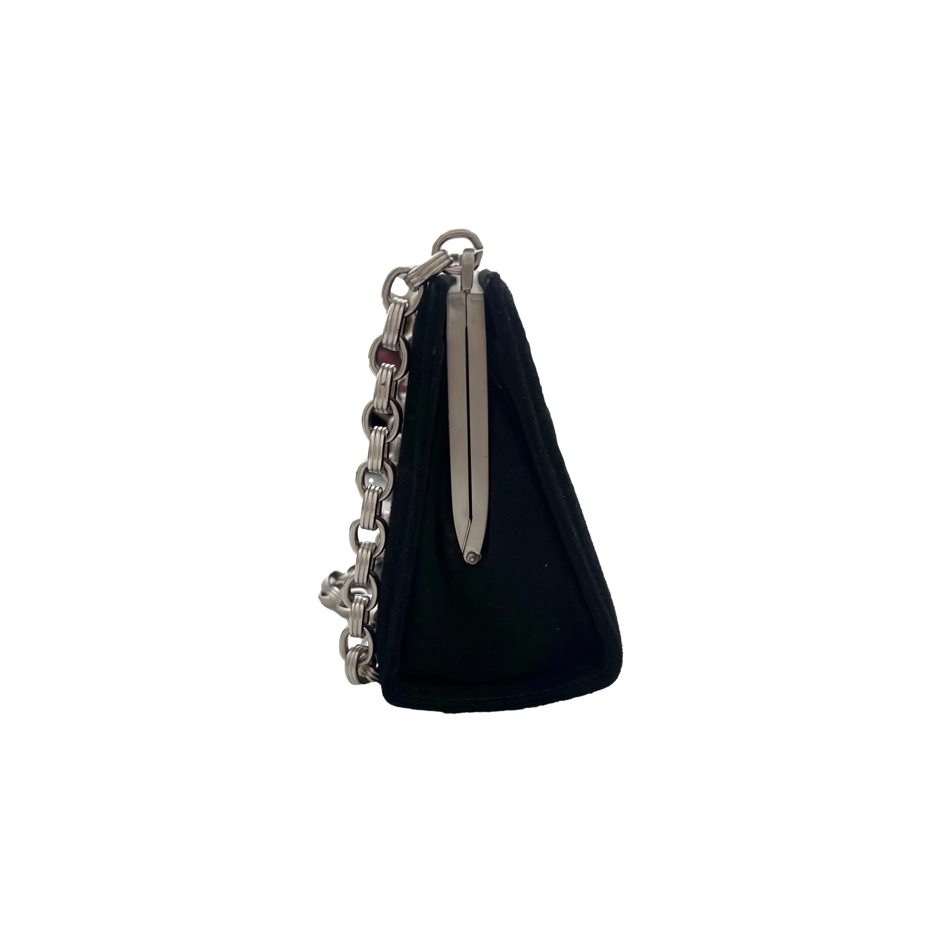 Bottega Veneta Black Suede Mini Chain Bag - Image 2