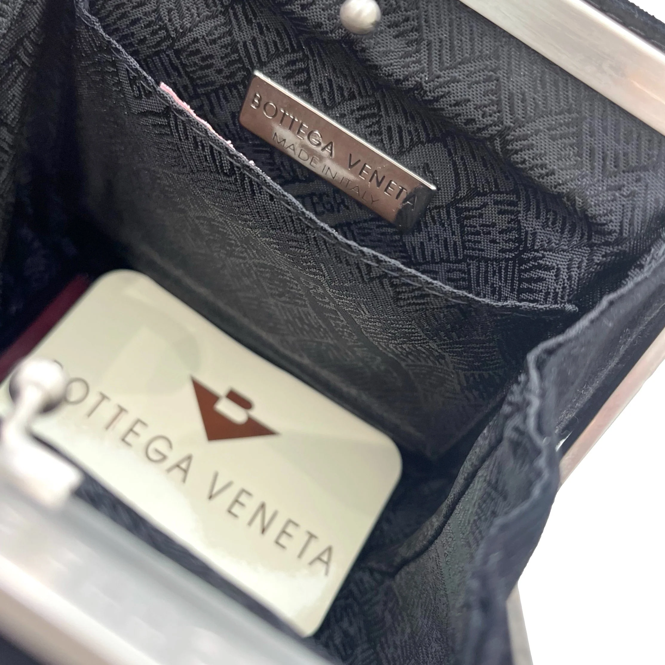 Bottega Veneta Black Suede Mini Chain Bag - Image 3