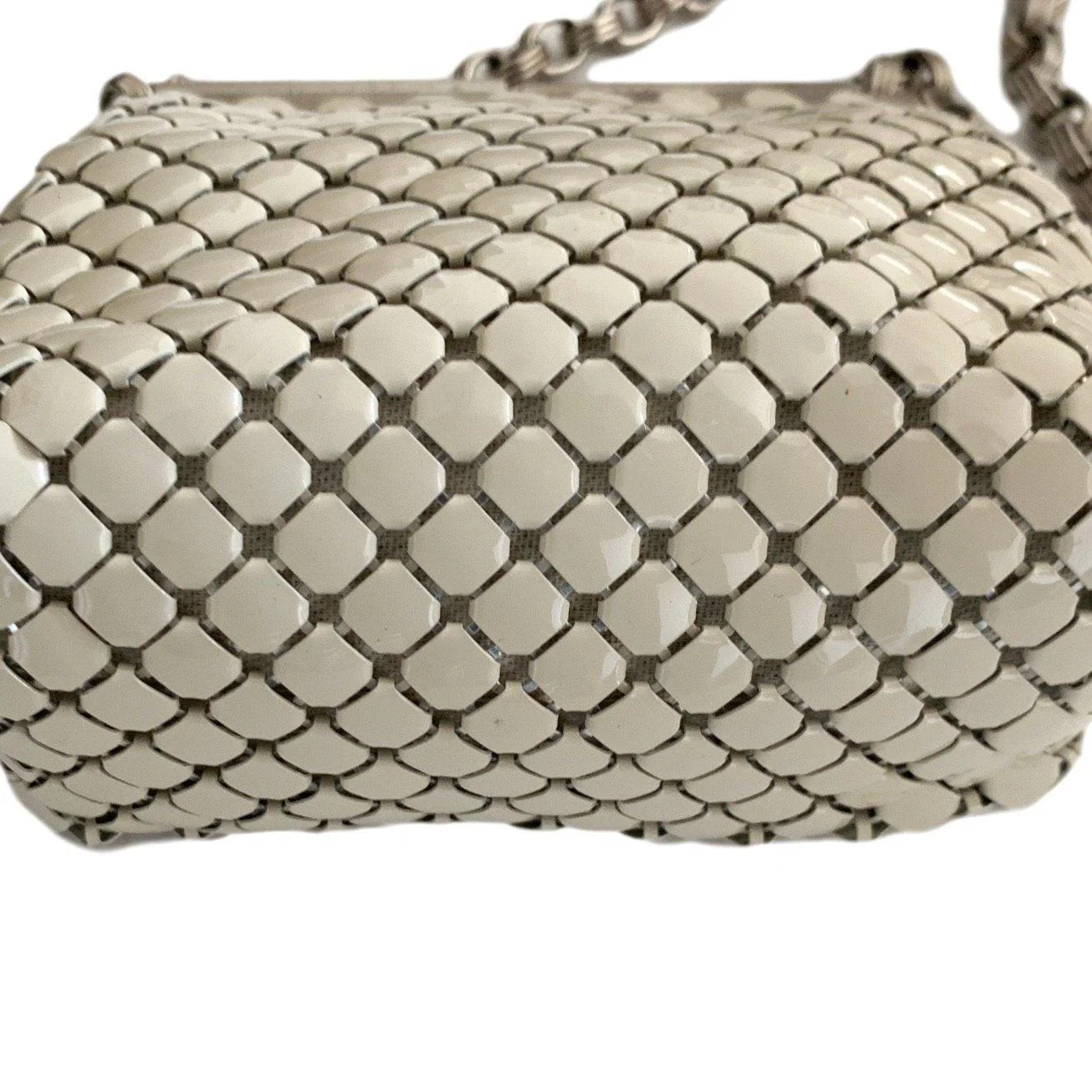 Bottega Veneta Cream Mini Chain Bag - Image 2