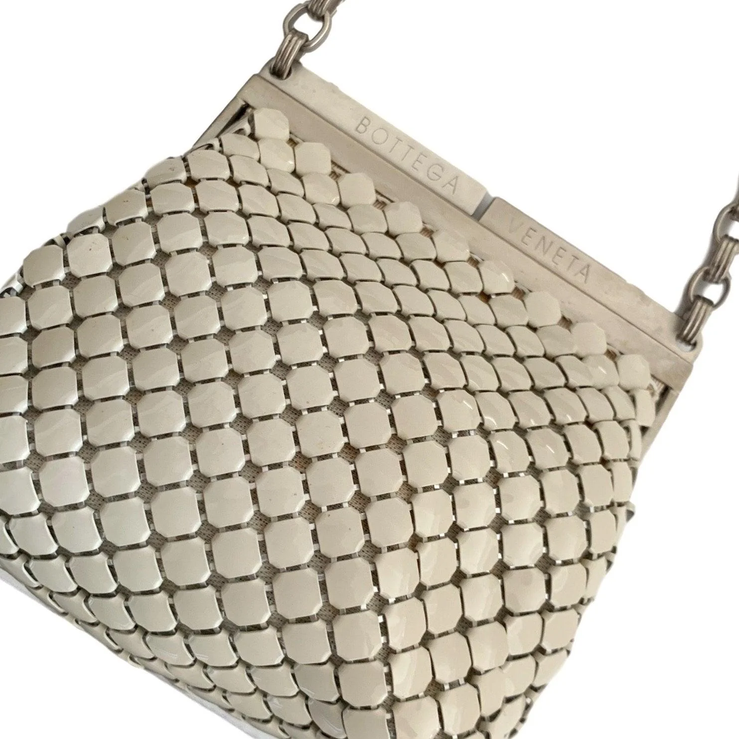 Bottega Veneta Cream Mini Chain Bag - Image 3