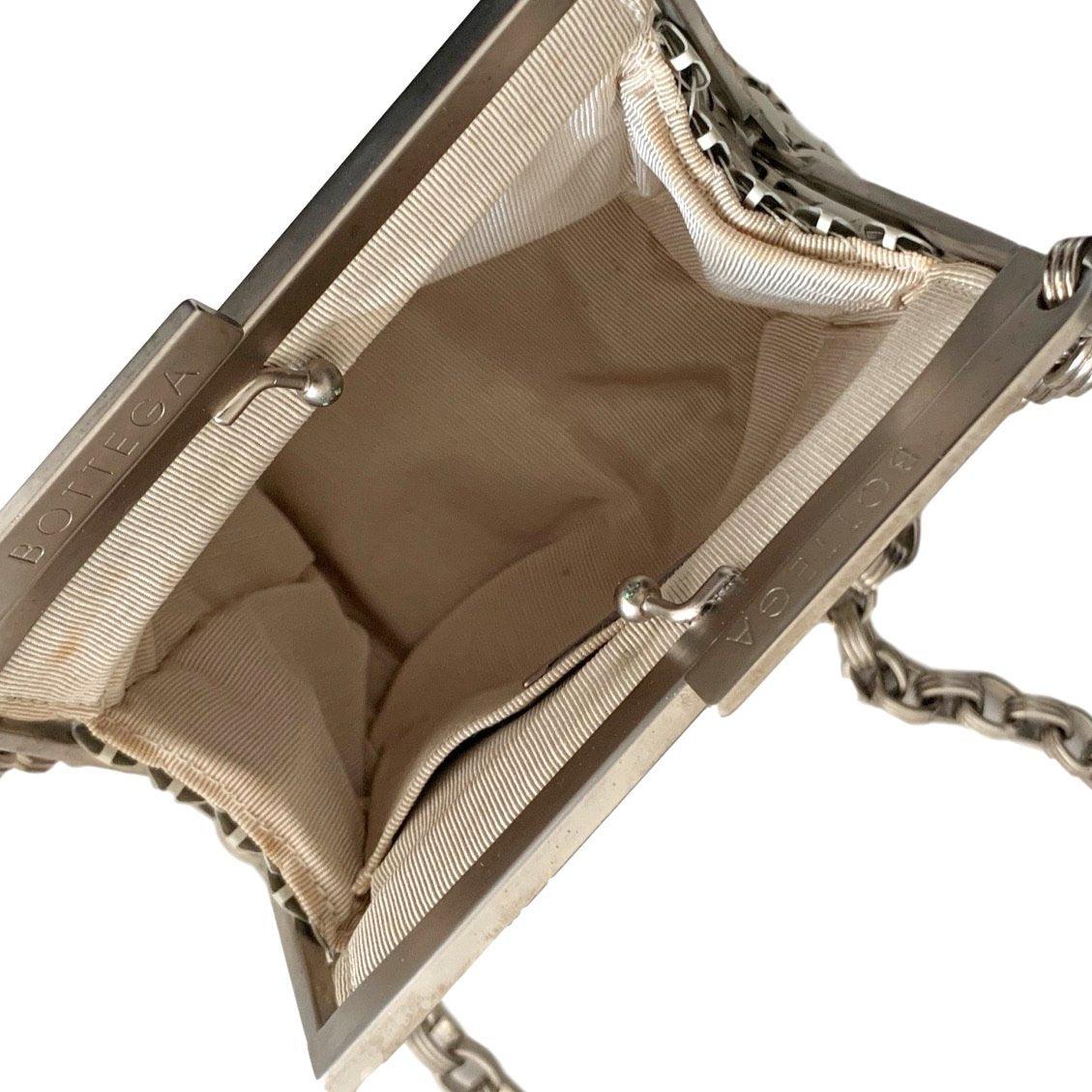 Bottega Veneta Cream Mini Chain Bag - Image 4
