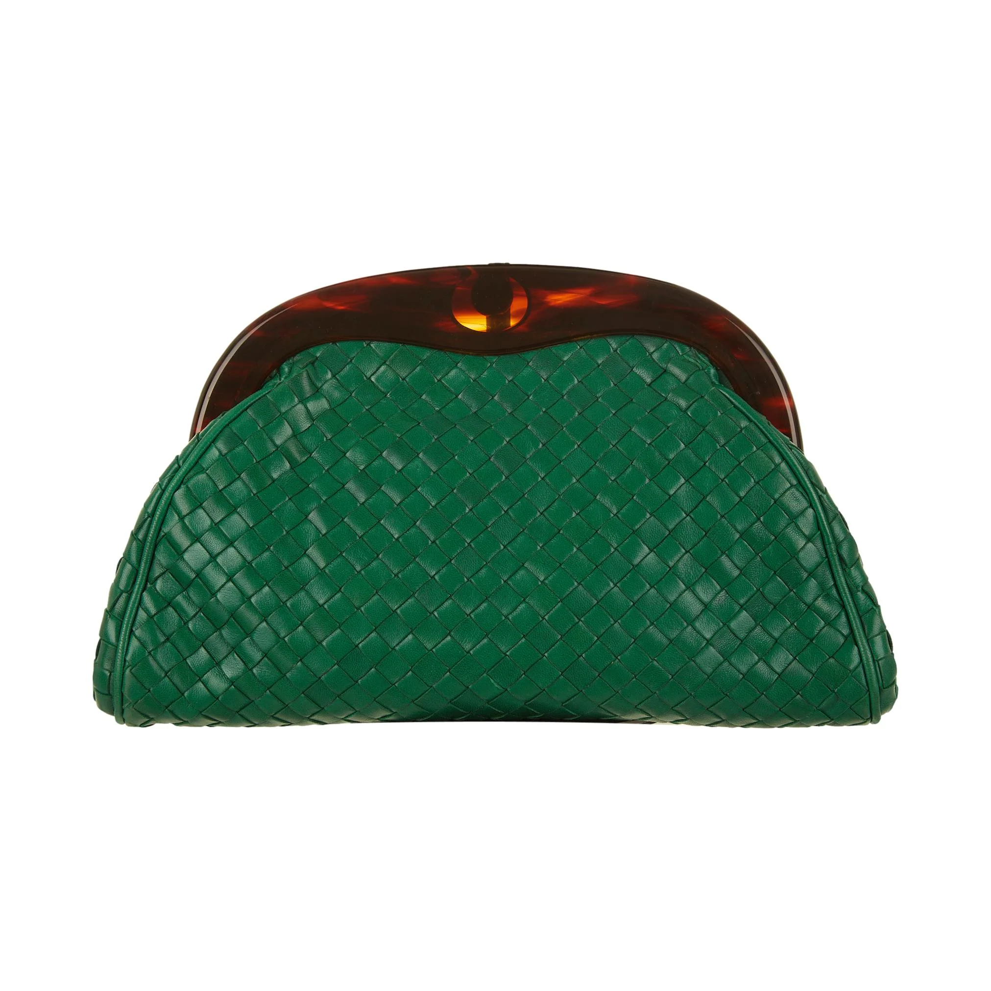 Bottega Veneta Green Woven Clutch - Image 2