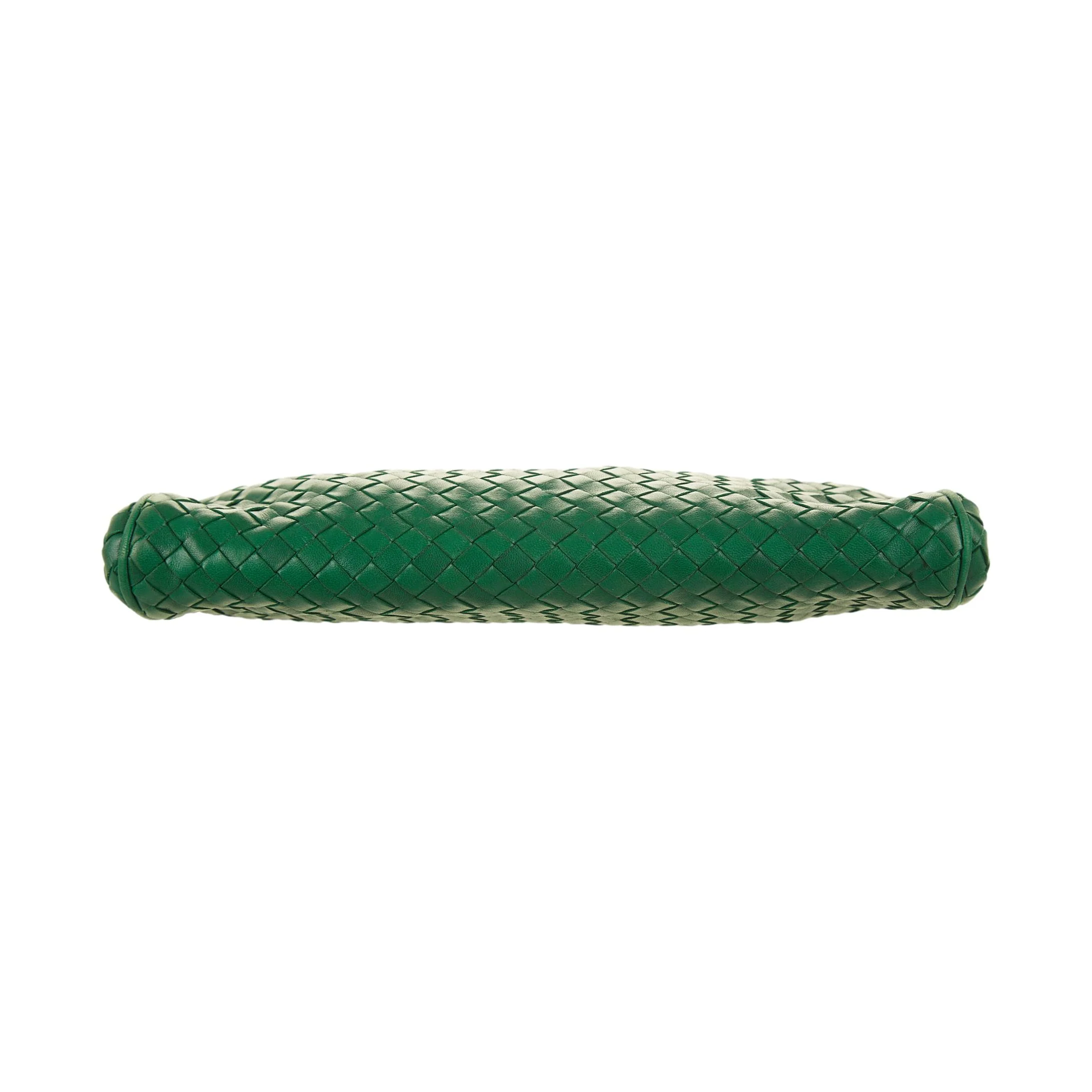 Bottega Veneta Green Woven Clutch - Image 3