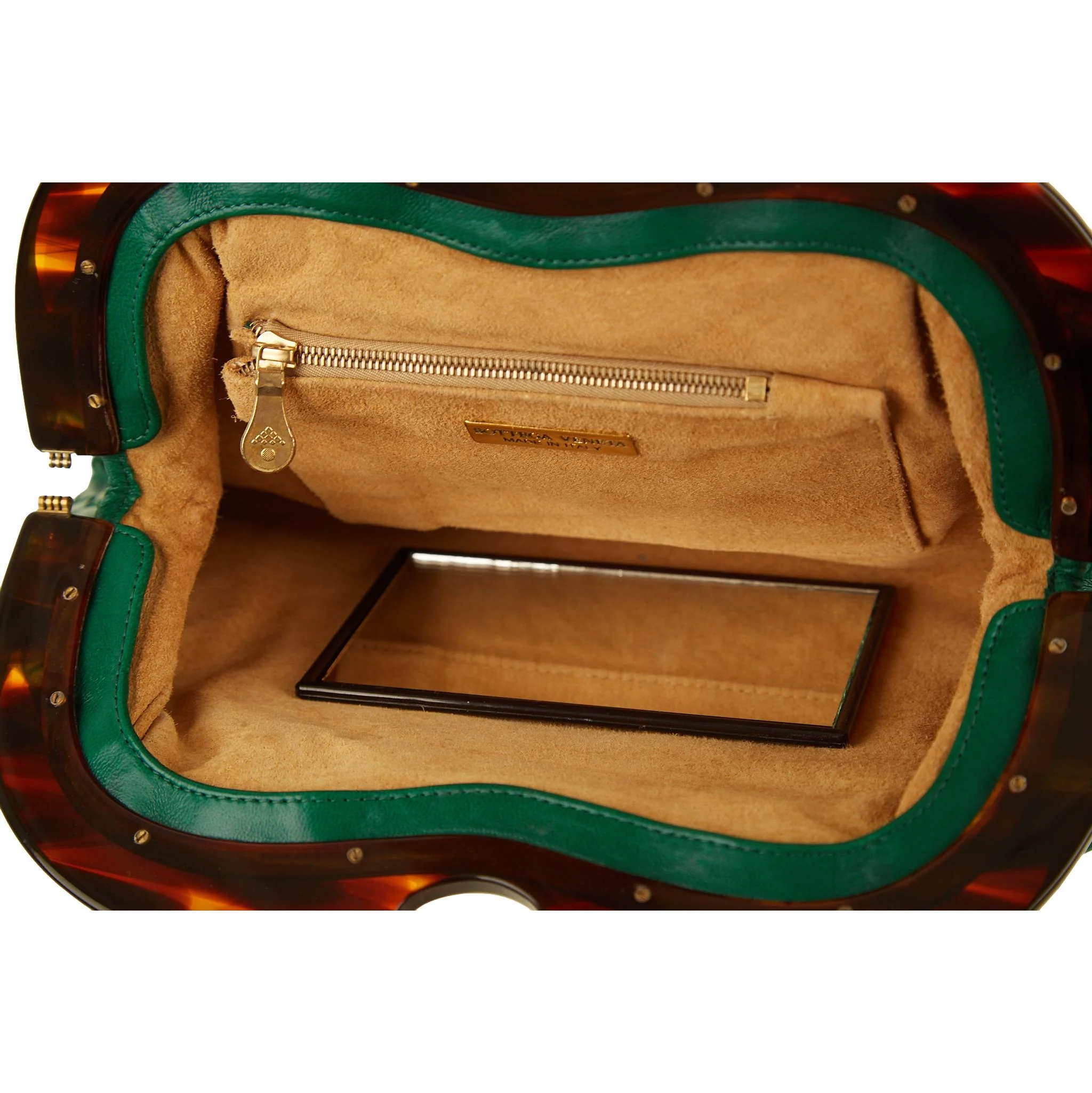 Bottega Veneta Green Woven Clutch - Image 4