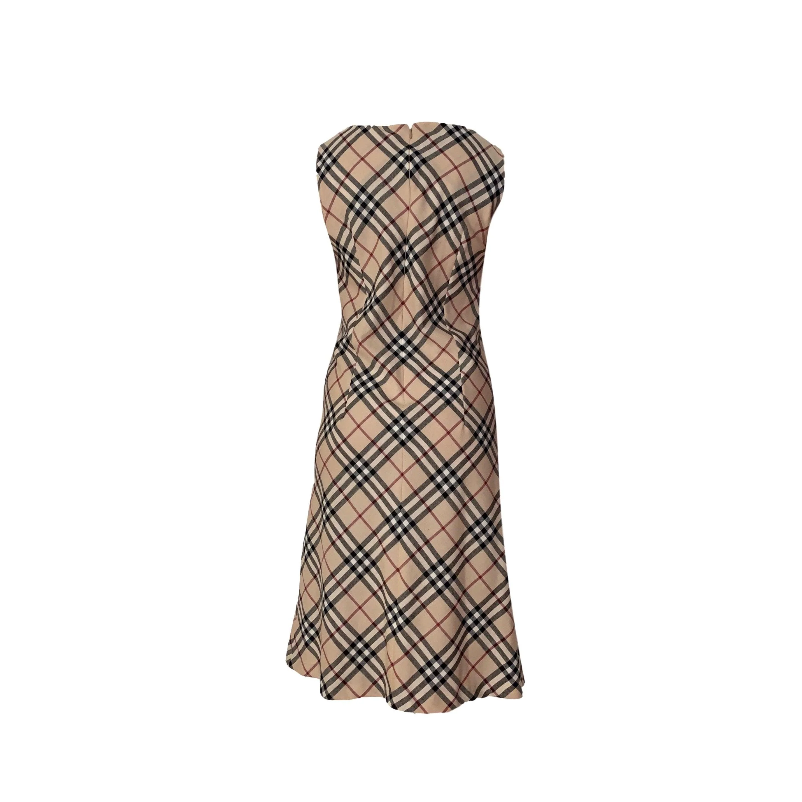 Burberry Classic Plaid Cowl Neck Dress - Image 2