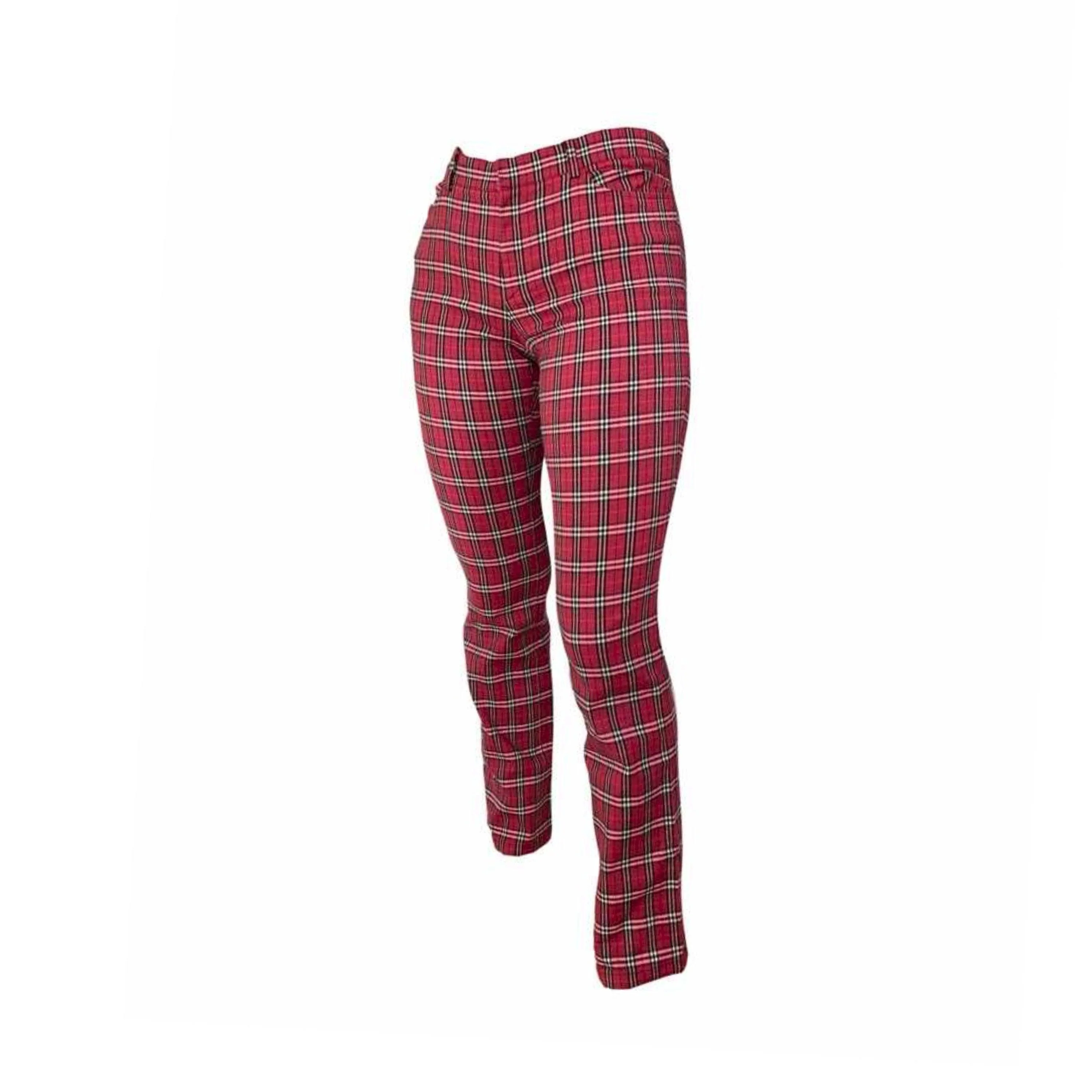Burberry Classic Red Plaid Pants - Image 2