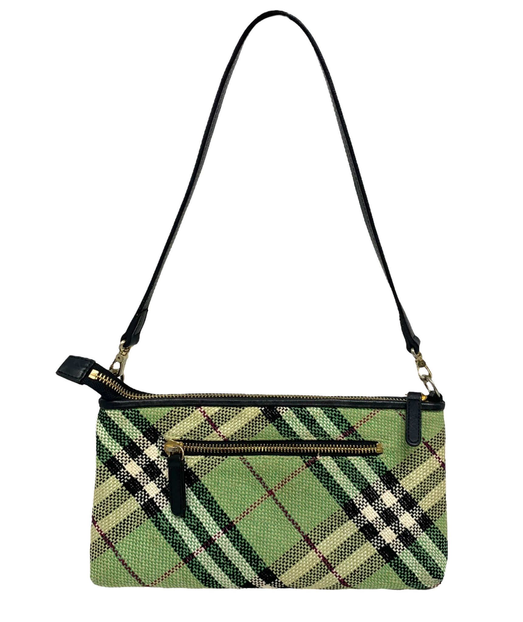 Burberry Green Plaid Mini Shoulder Bag - Image 2