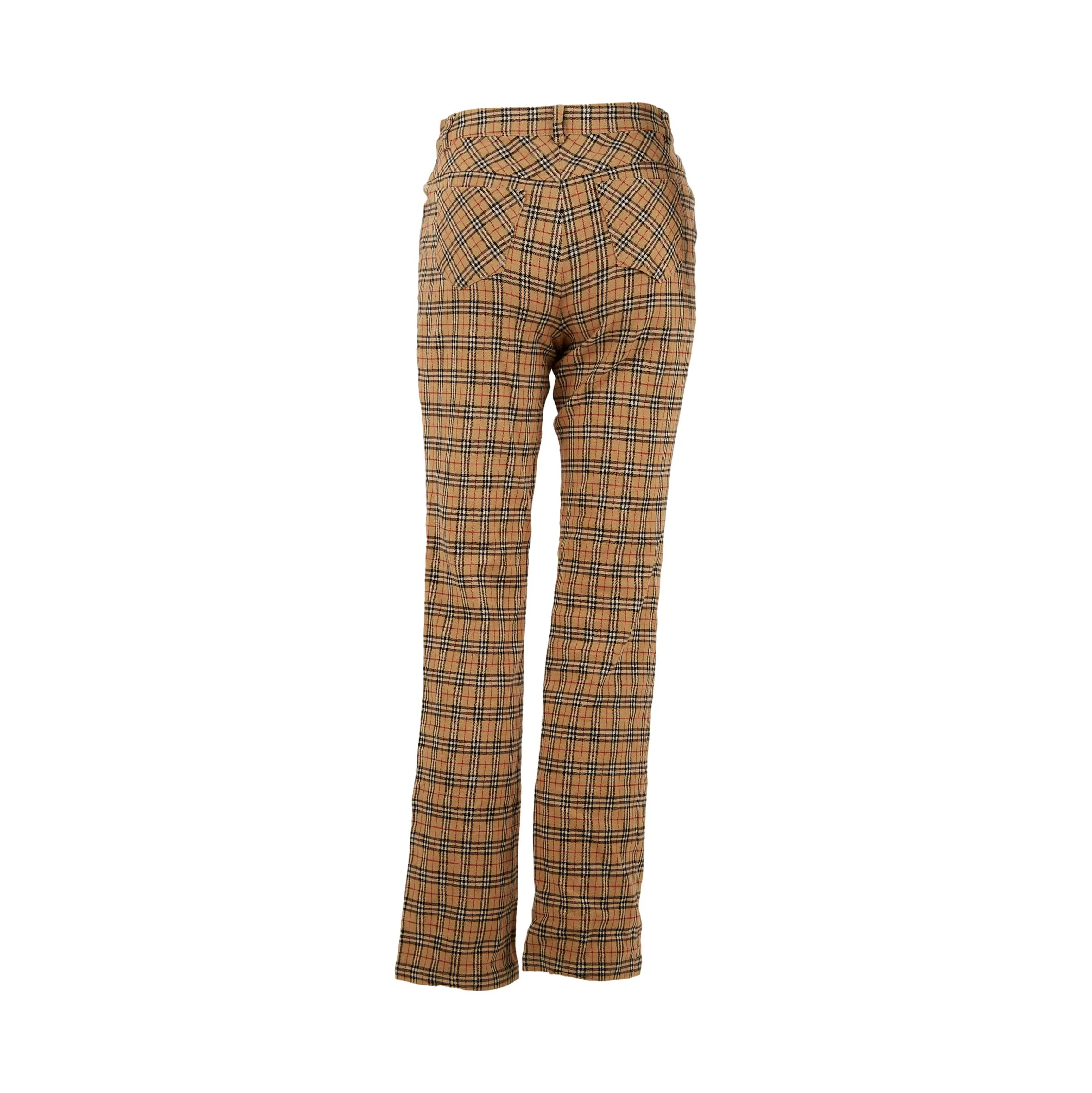Burberry Plaid Print Pants - Image 2