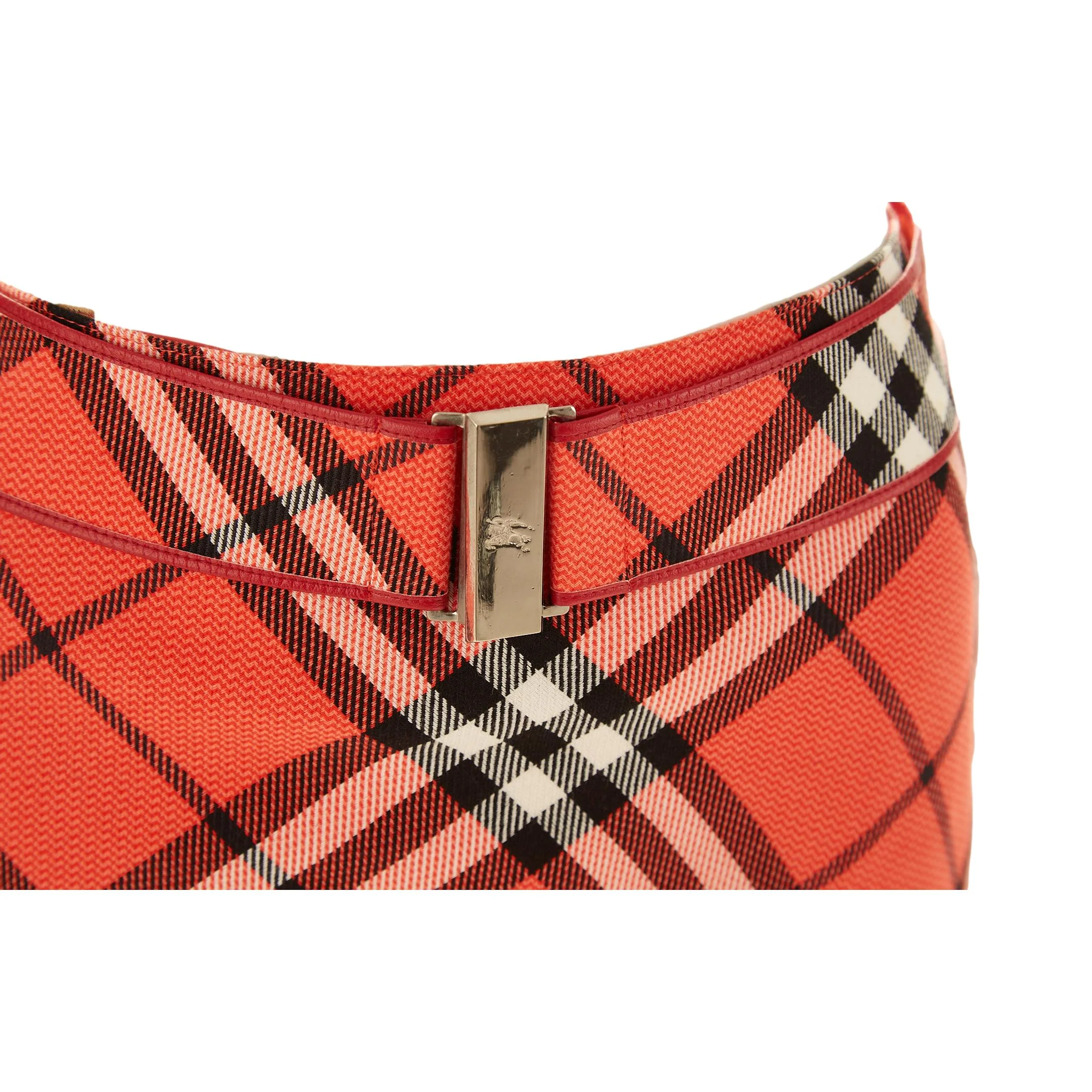 Burberry Red Plaid Belted Skirt - Image 3