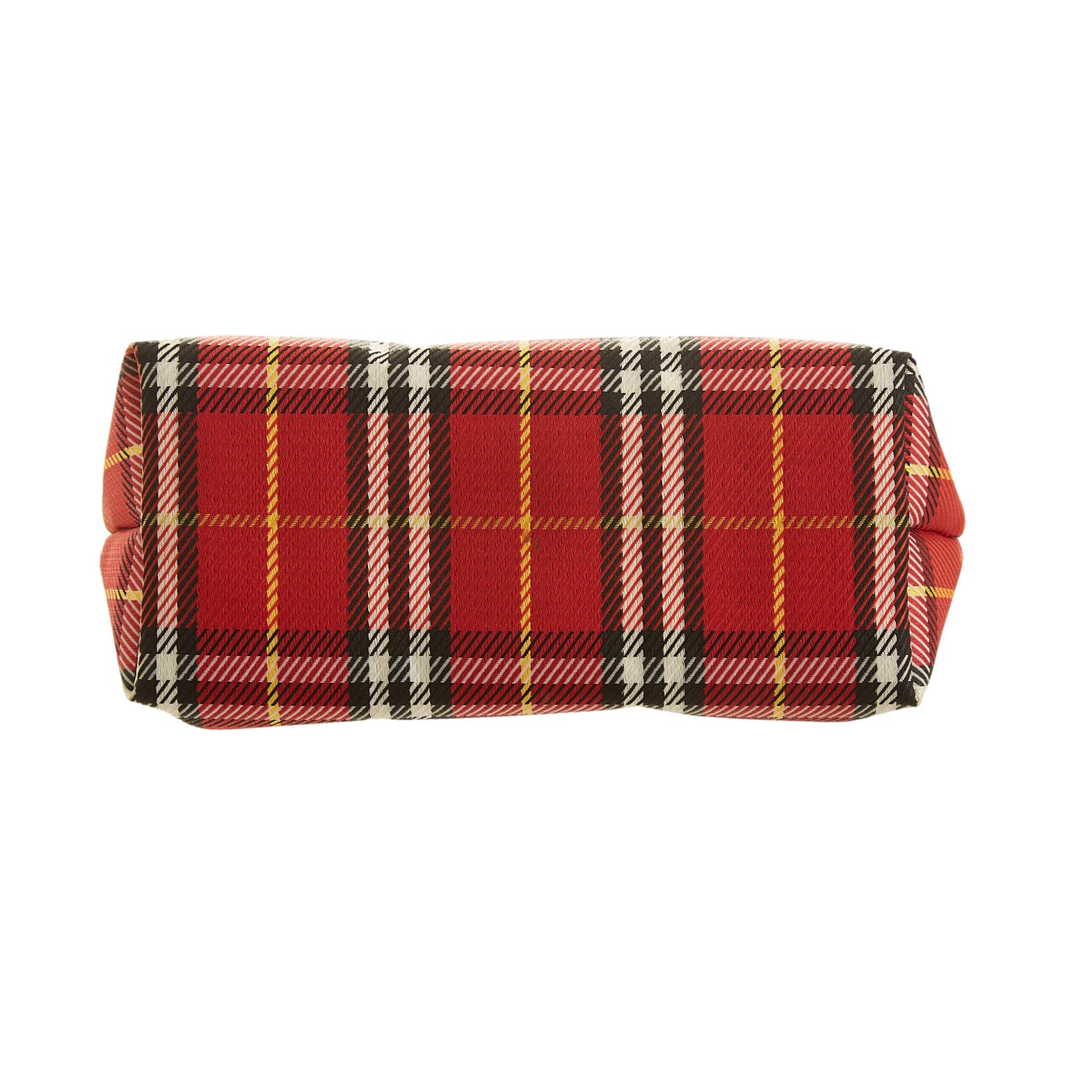 Burberry Red Plaid Mini Top Handle Bag - Image 3