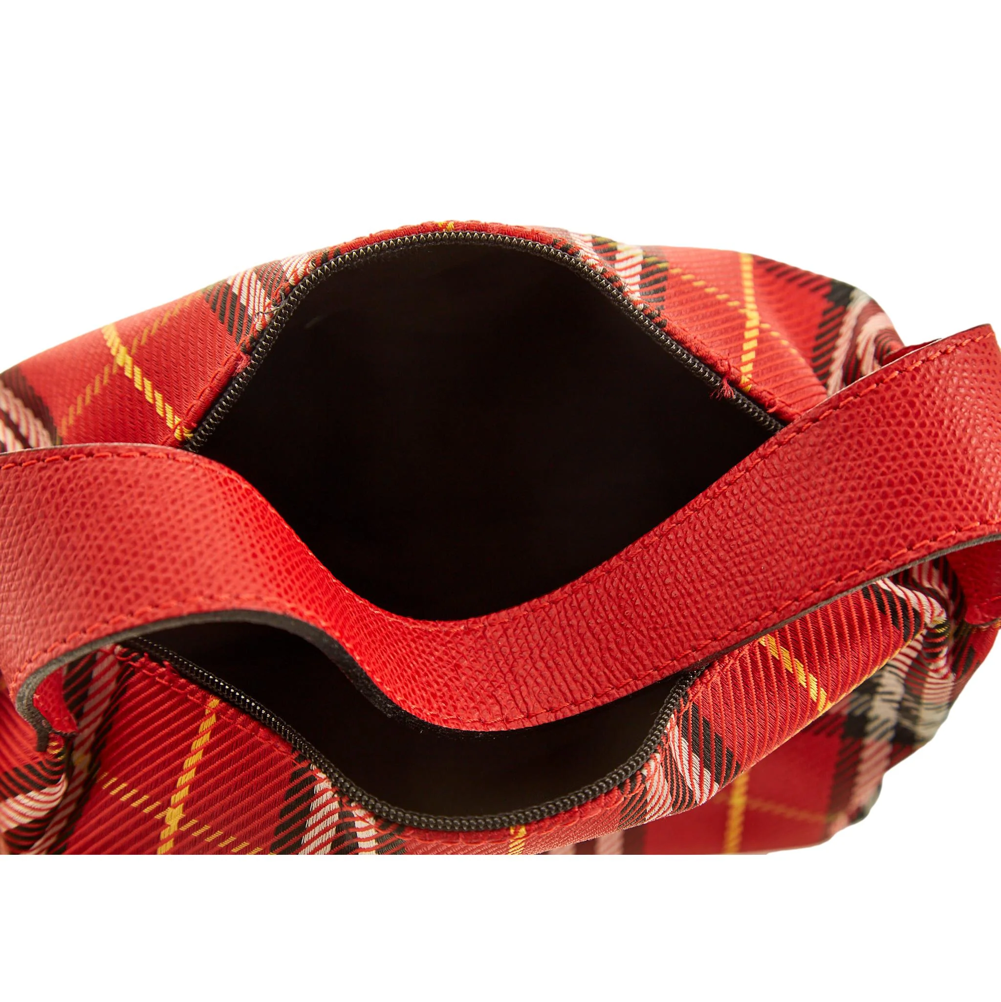 Burberry Red Plaid Mini Top Handle Bag - Image 4