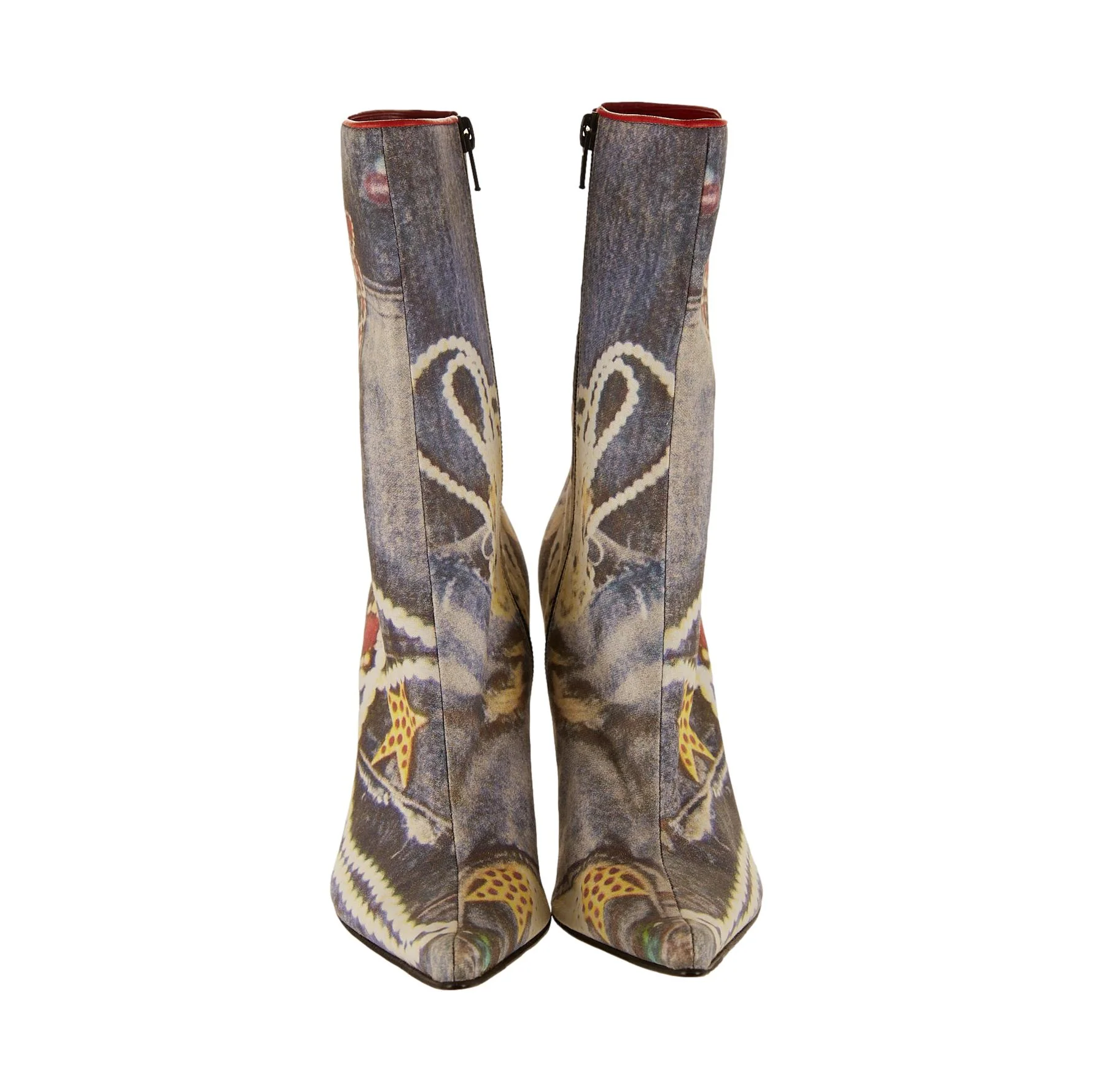 Casadei Denim Print Heels - Image 2