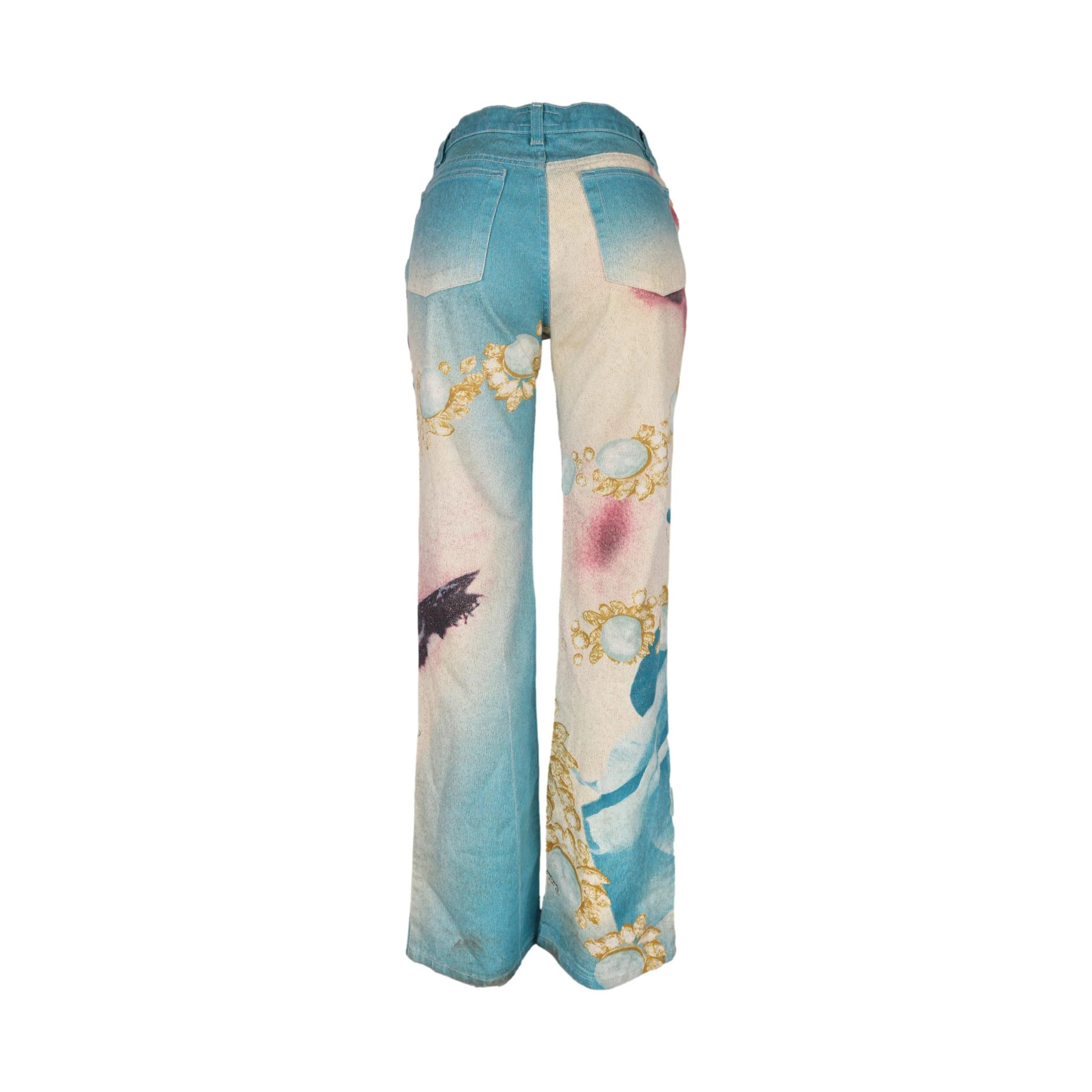 Roberto Cavalli Blue Eye Print Jeans - Image 2