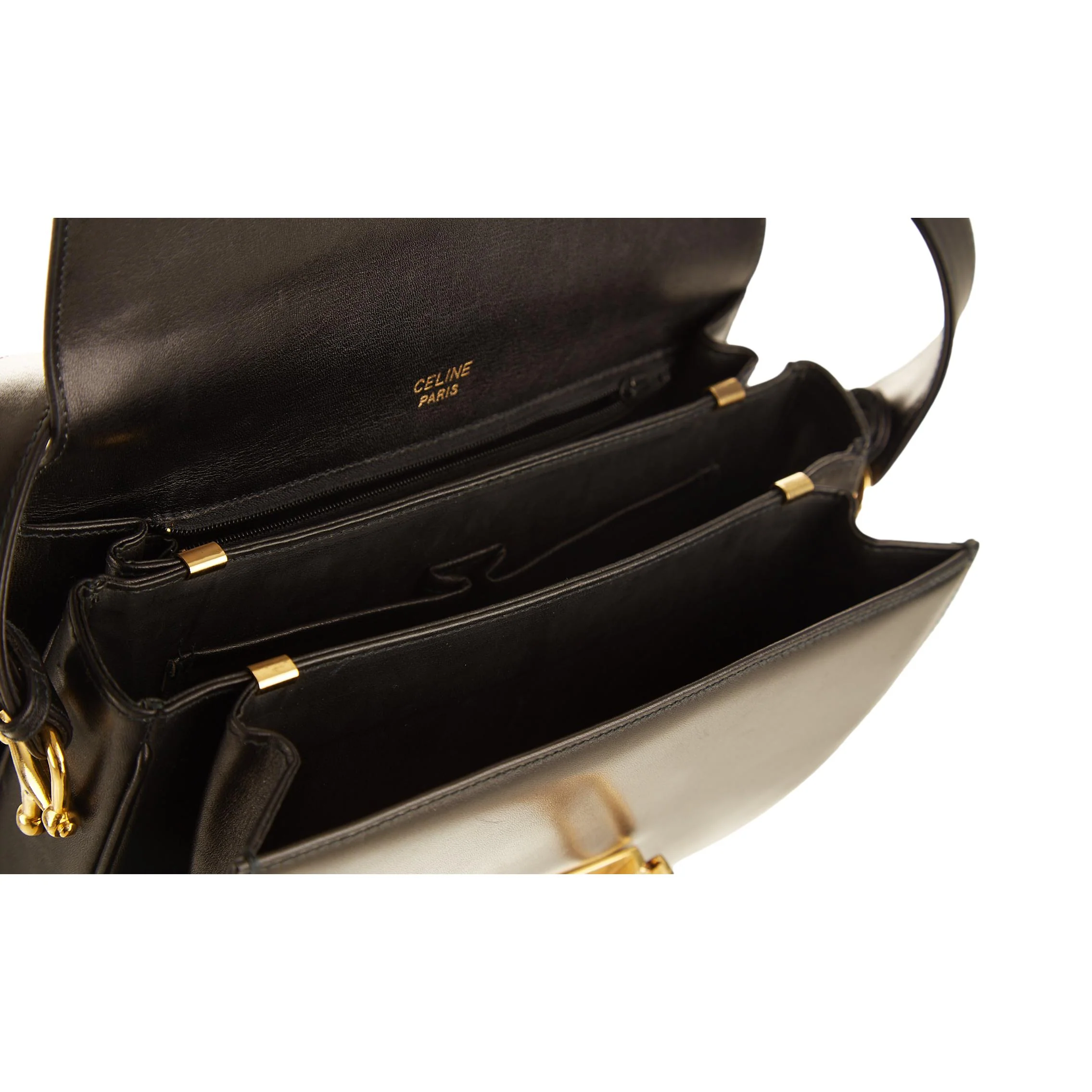 Celine Black Horse Logo Shoulder Bag - Image 4