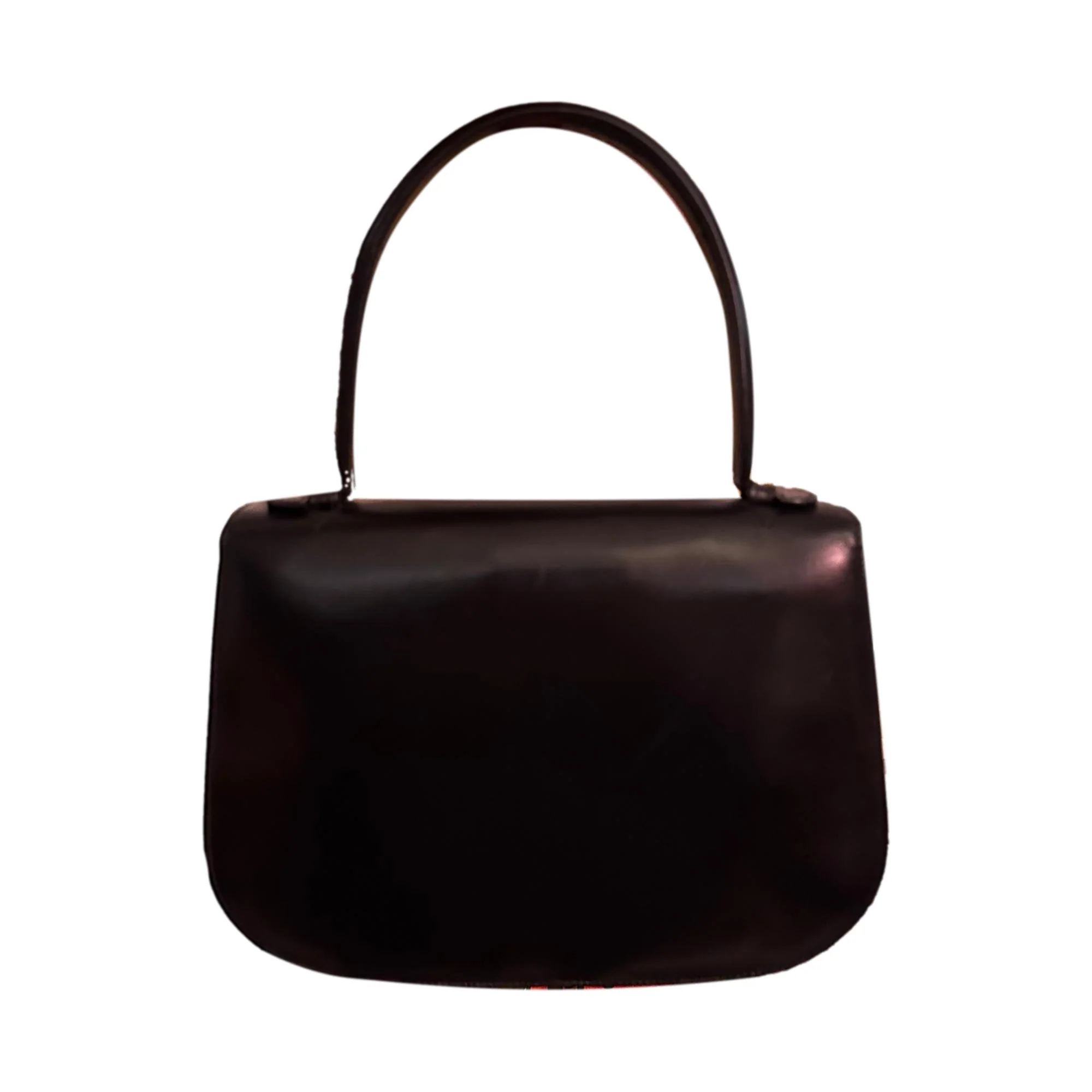 Celine Black Leather Top Handle Bag - Image 2