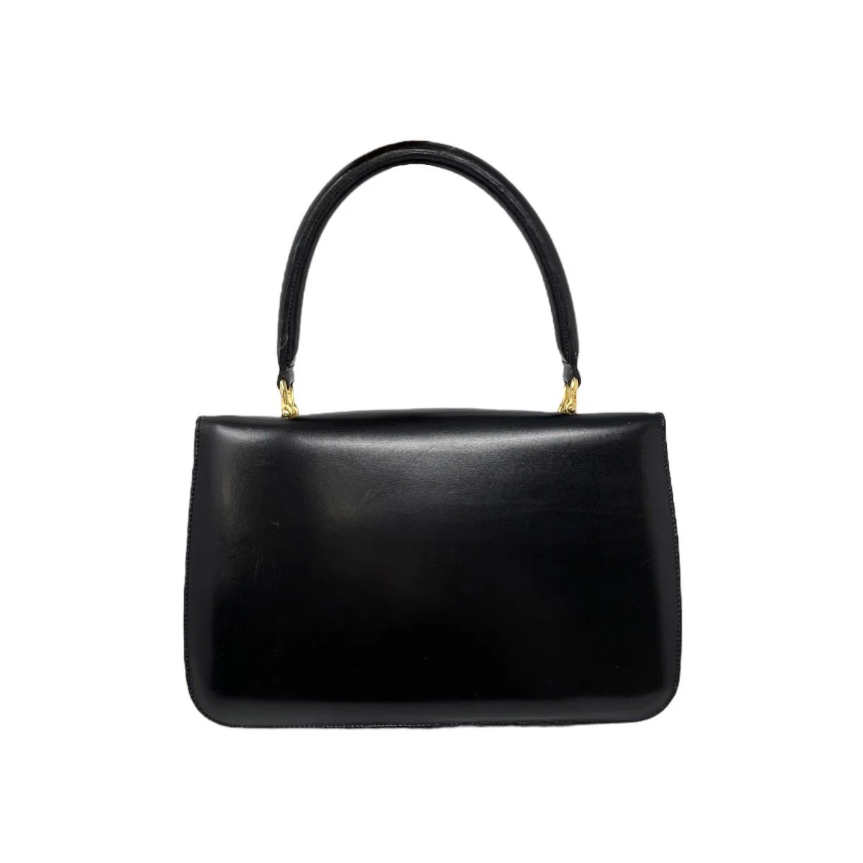 Celine Black Leather Top Handle Bag - Image 2
