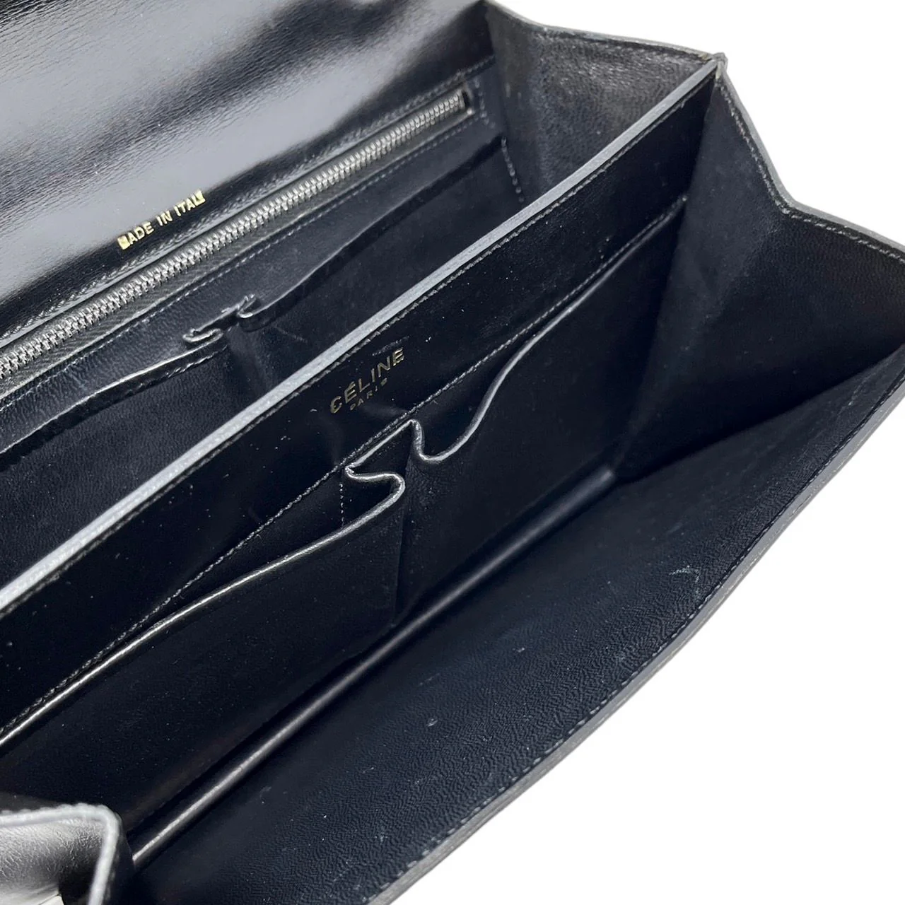 Celine Black Leather Top Handle Bag - Image 3