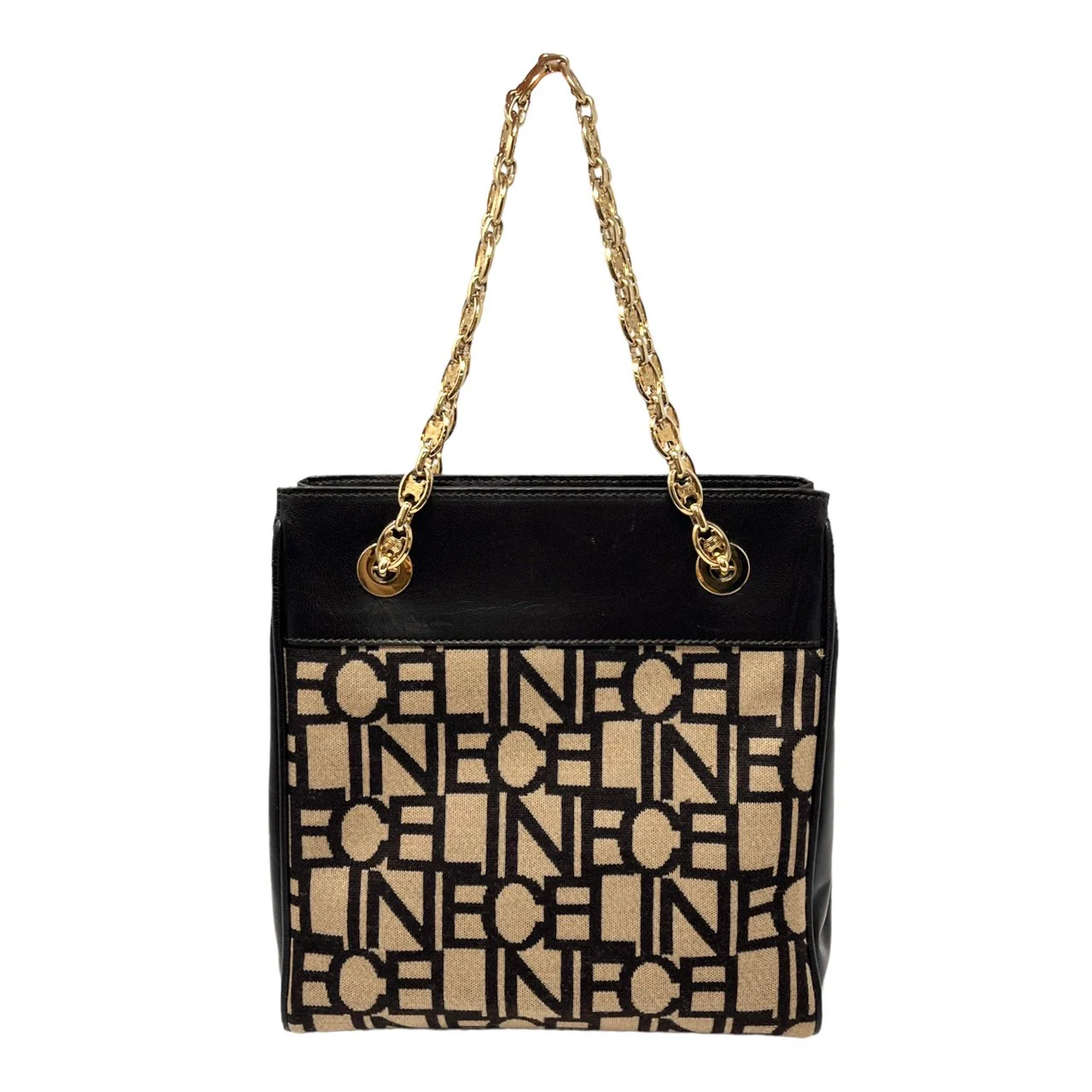 Celine Black Logo Chain Shoulder Bag - Image 2