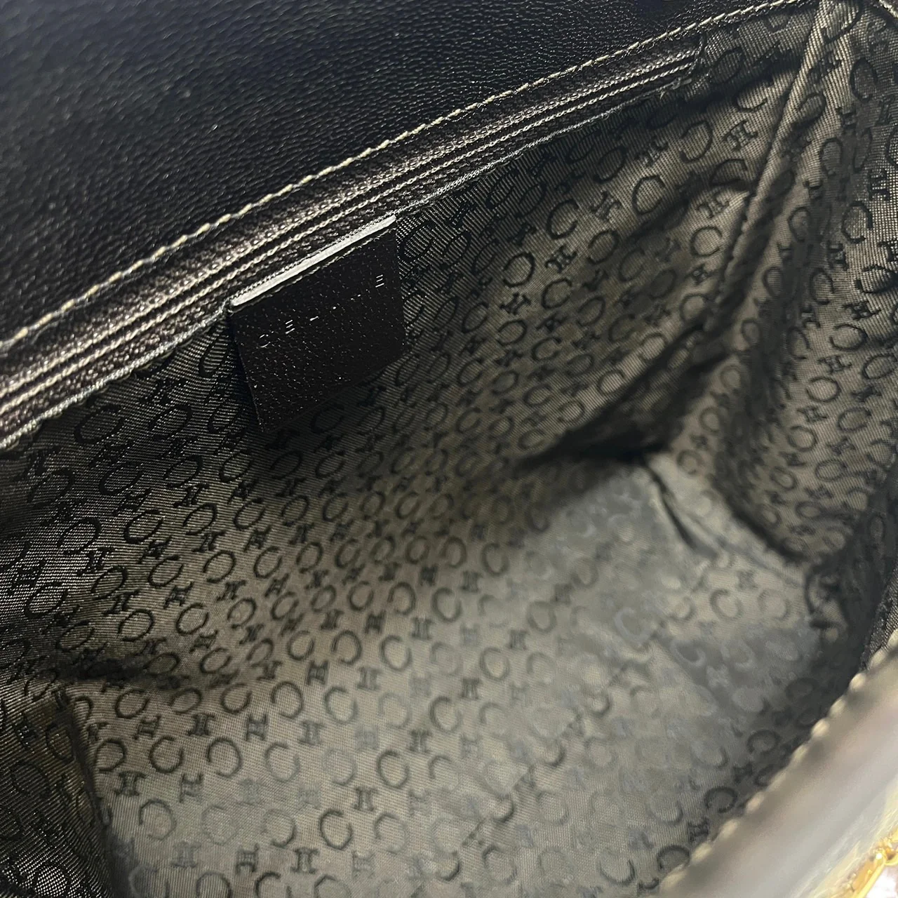 Celine Black Logo Chain Shoulder Bag - Image 3