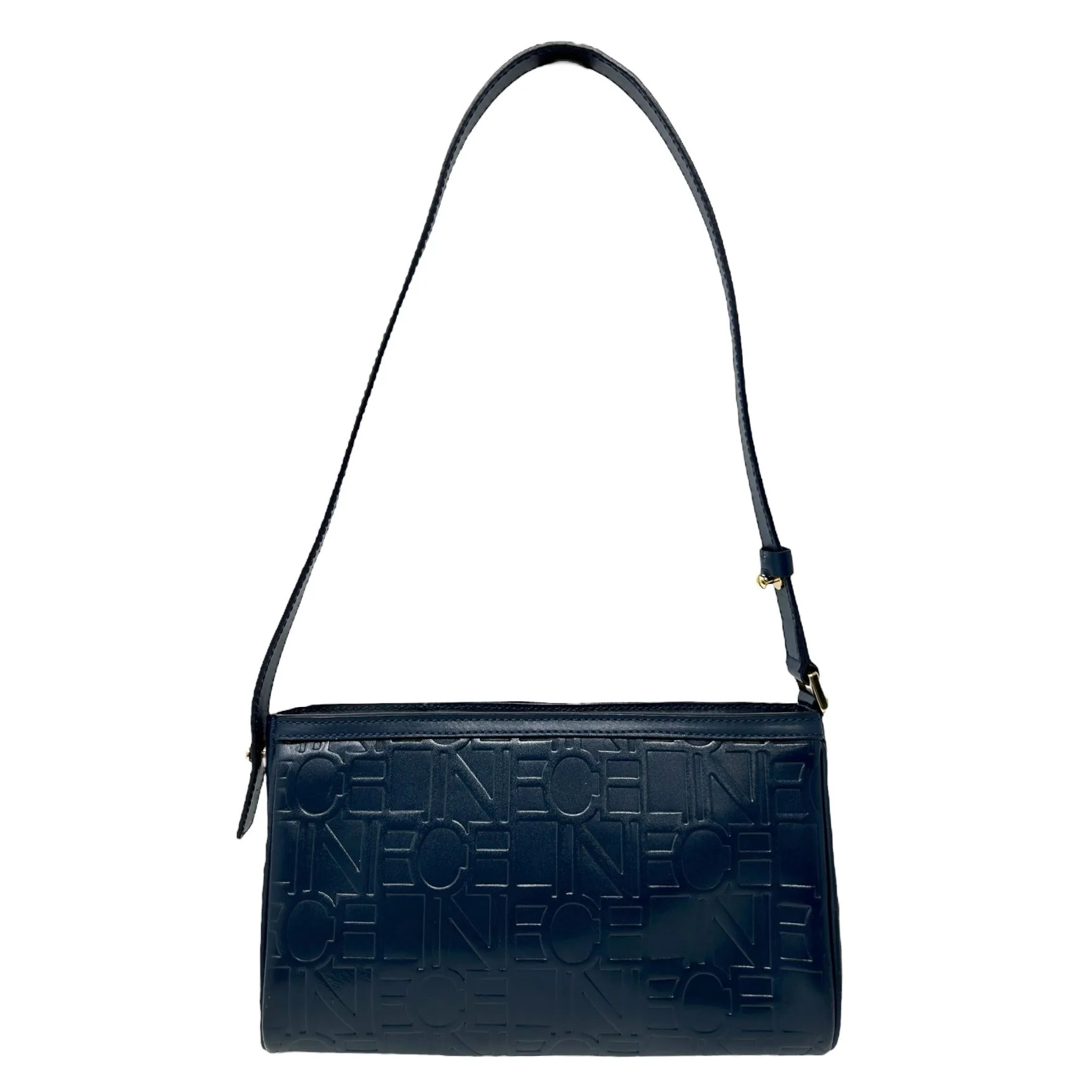 Celine Navy Logo Shoulder Bag