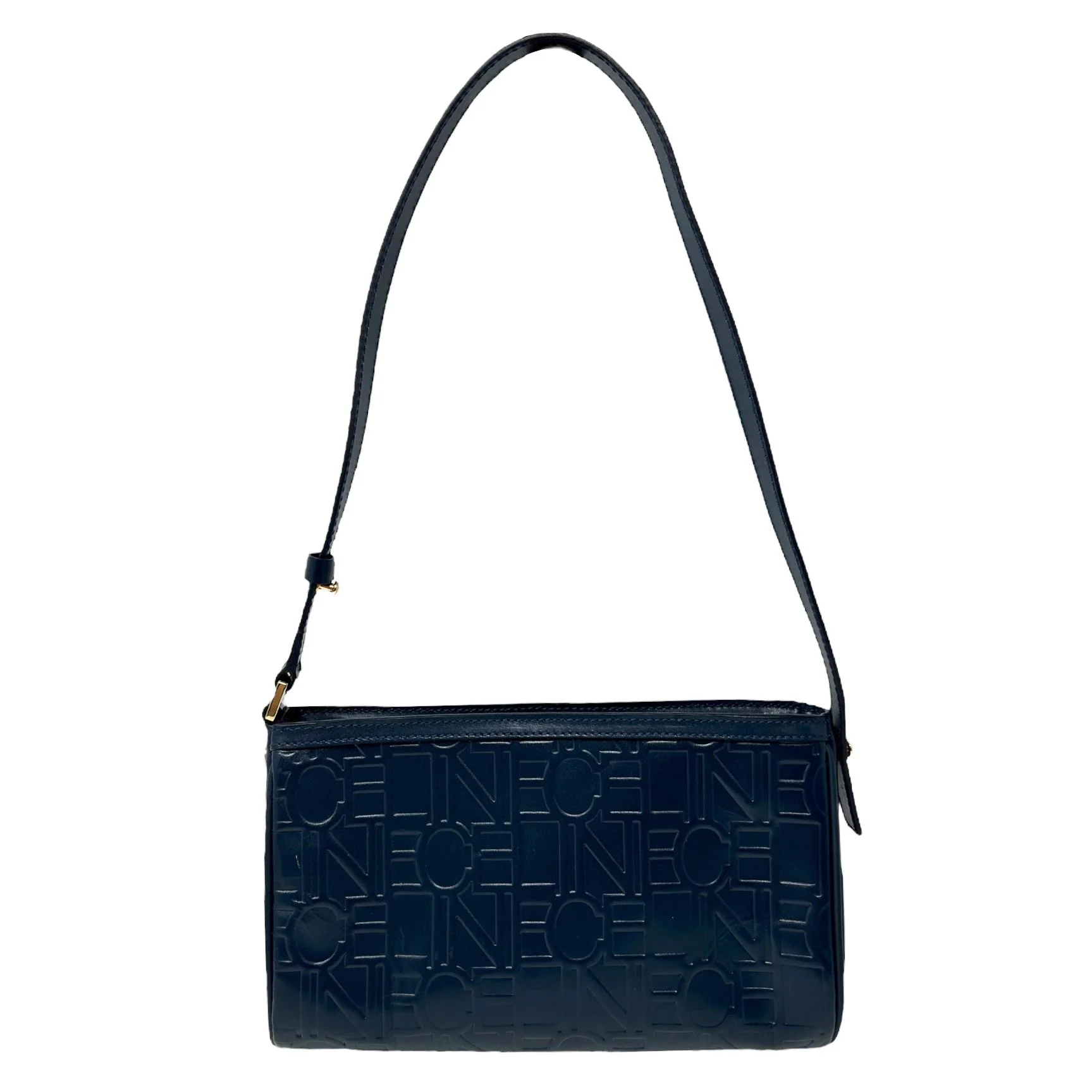 Celine Navy Logo Shoulder Bag - Image 2