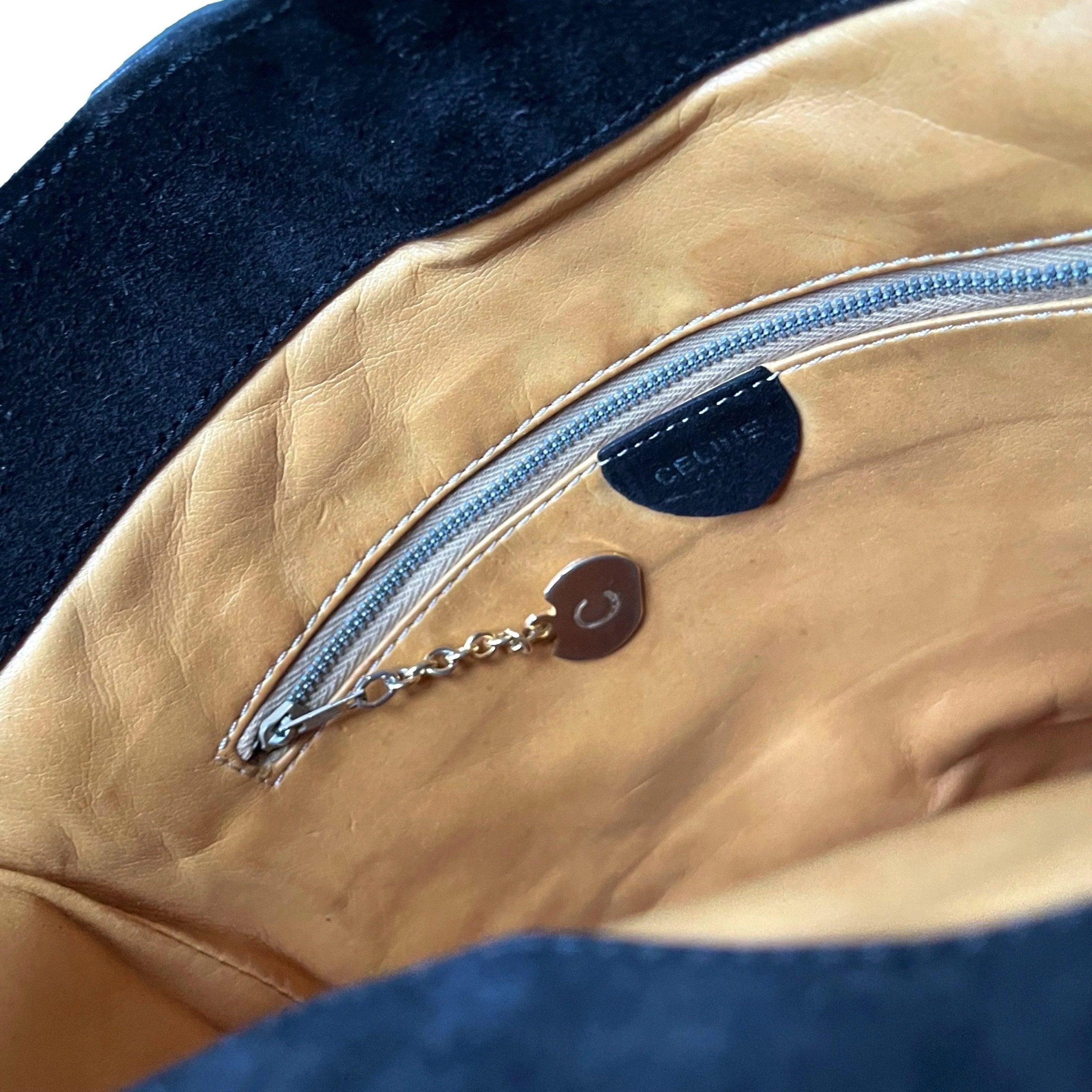 Celine Black Suede Bucket Bag - Image 5