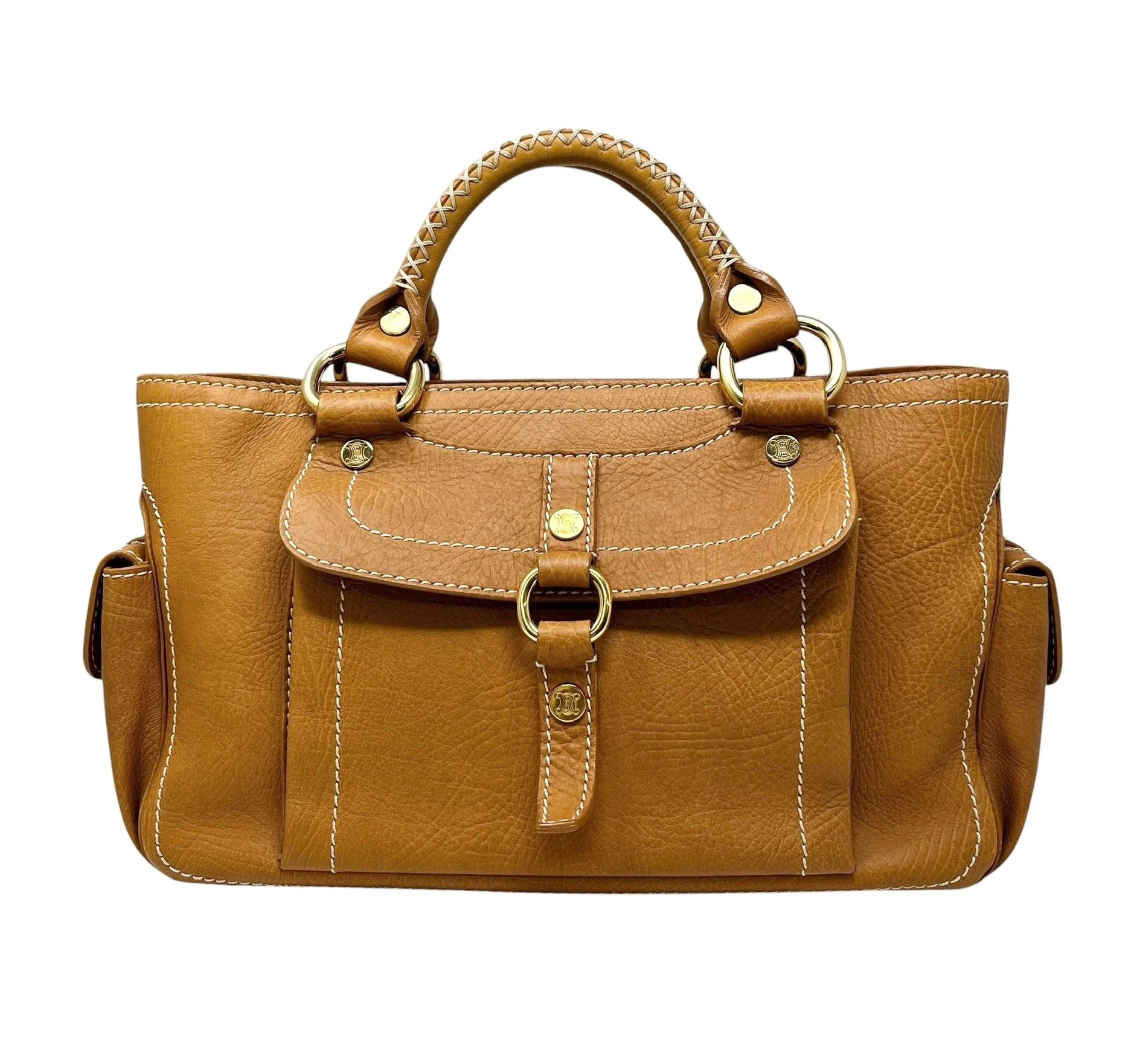 Celine Brown Leather Top Handle - Image 2