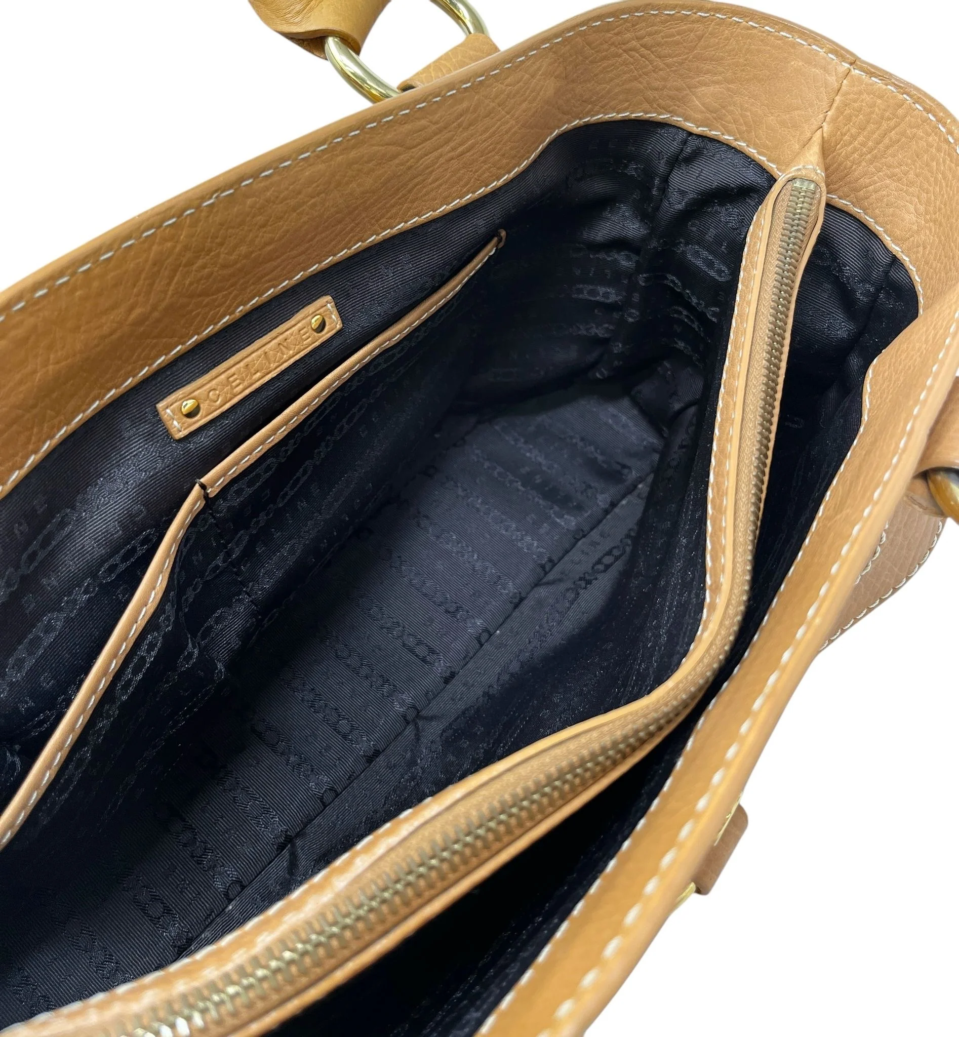 Celine Brown Leather Top Handle - Image 3