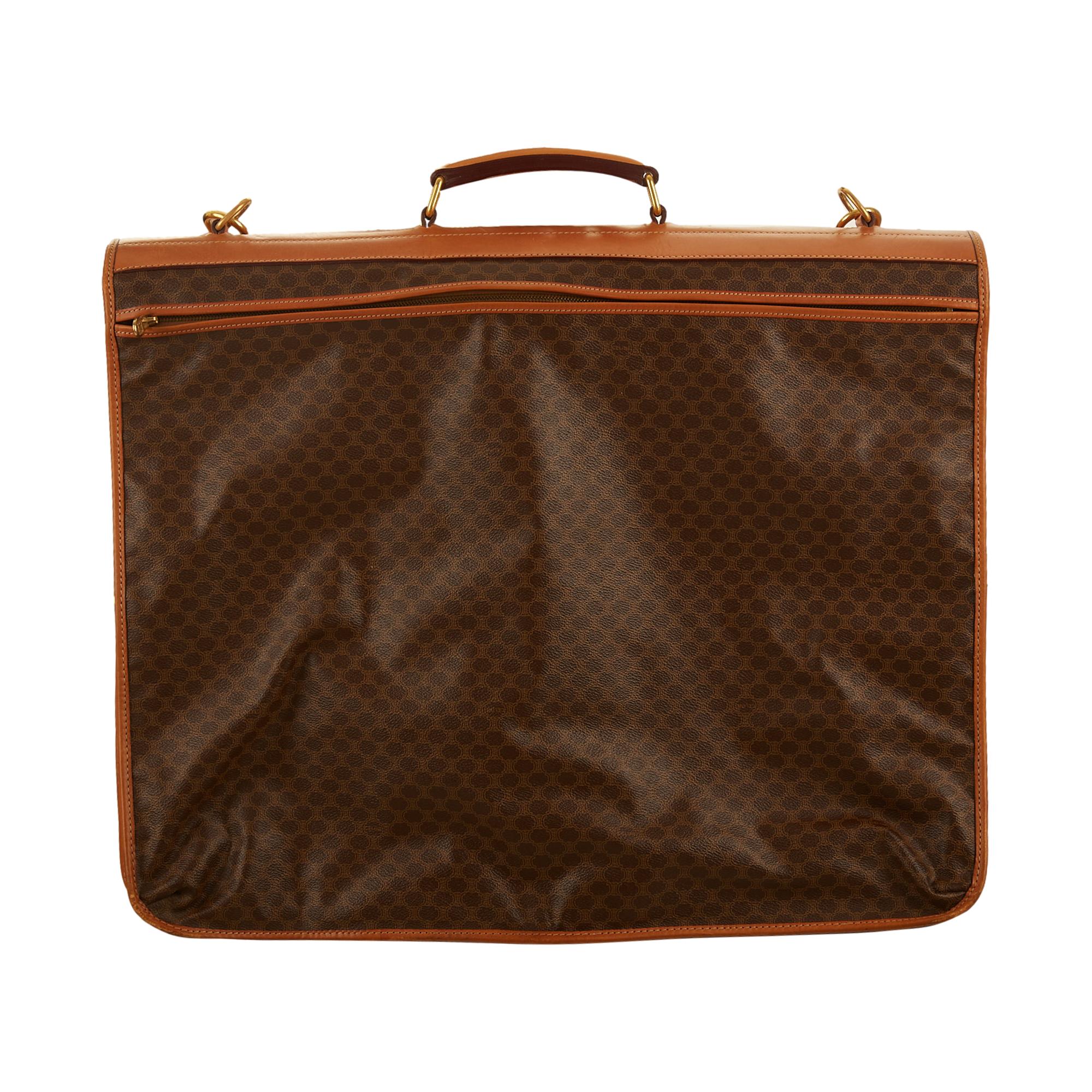 Celine Brown Leather Travel Garment Bag - Image 2