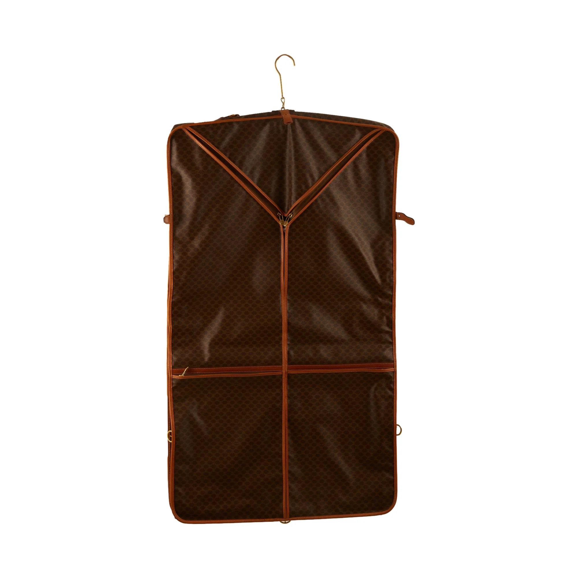 Celine Brown Leather Travel Garment Bag - Image 3