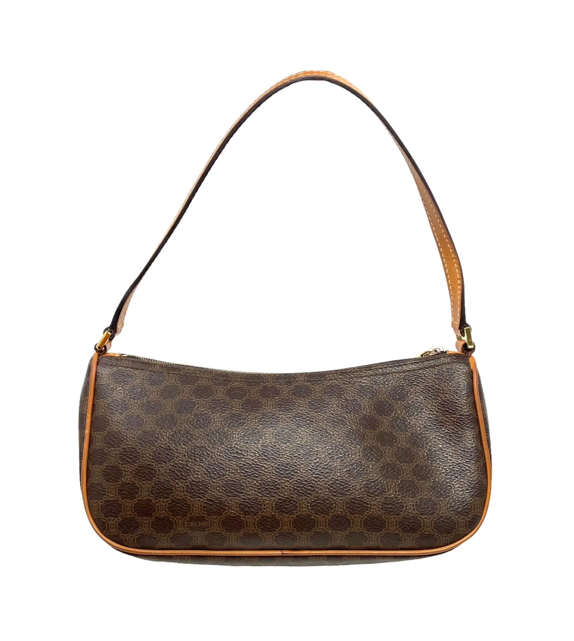 Celine Brown Logo Shoulder Bag - Image 2
