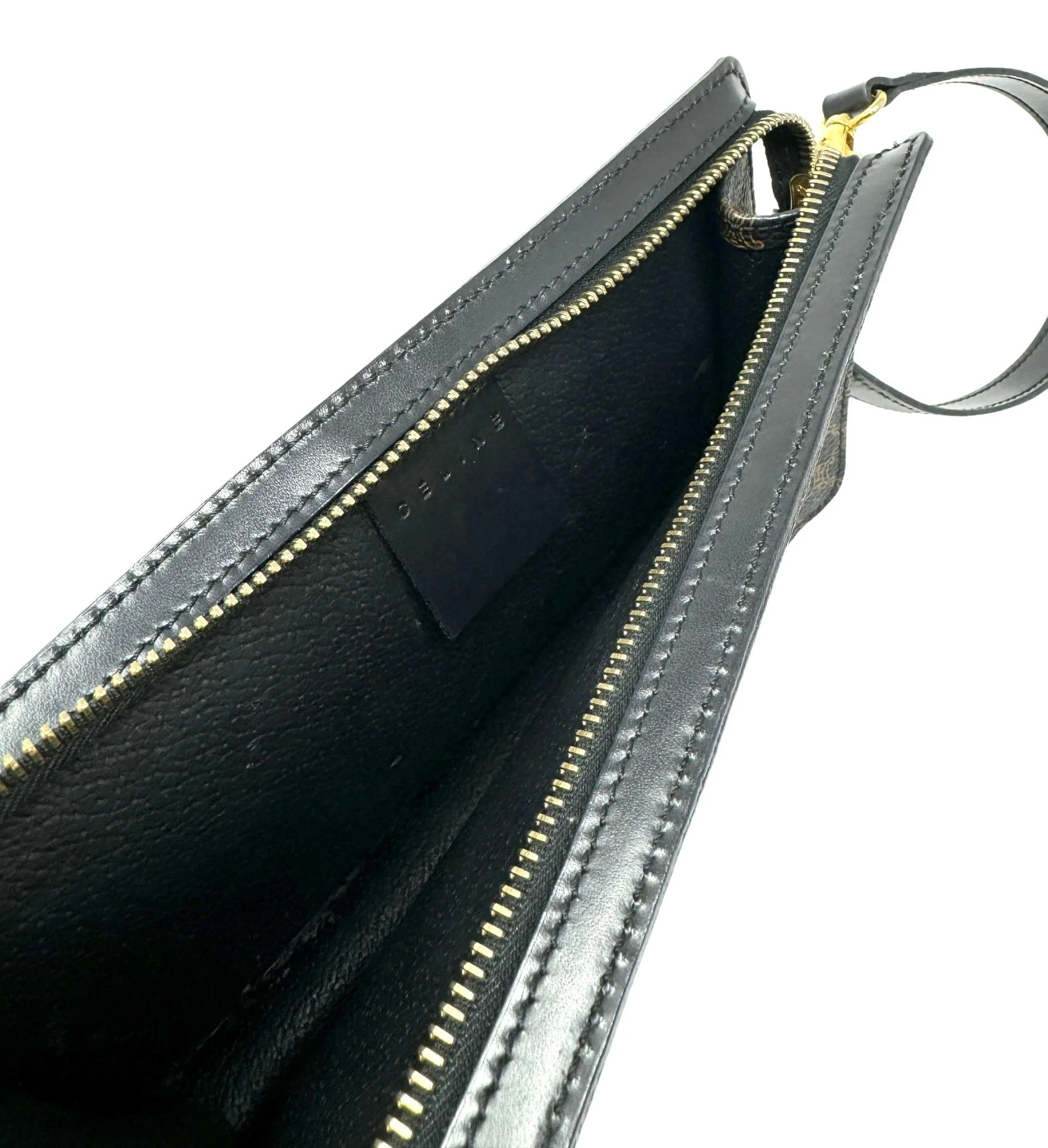 Celine Brown Logo Shoulder Bag - Image 3