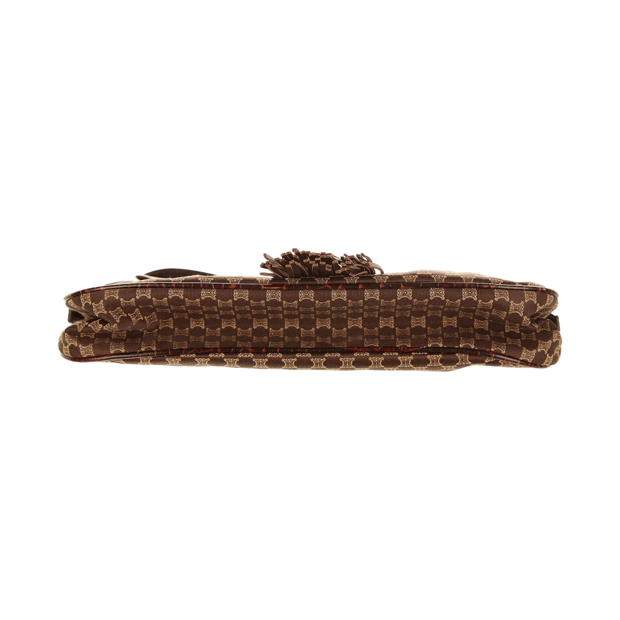 Celine Brown Logo Tassel Shoulder Bag - Image 3