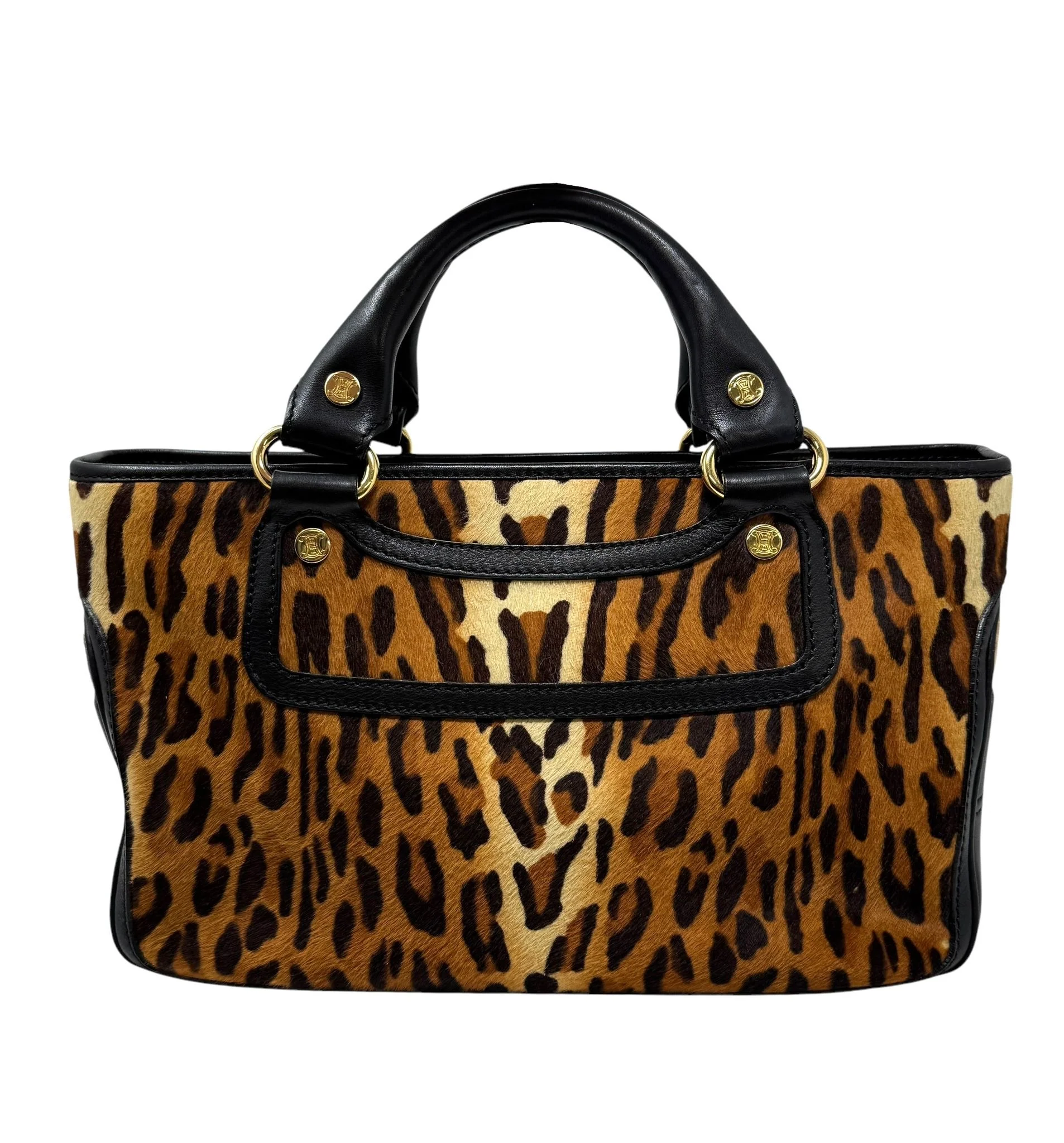 Celine Calf Hair Cheetah Mini Top Handle Bag - Image 2