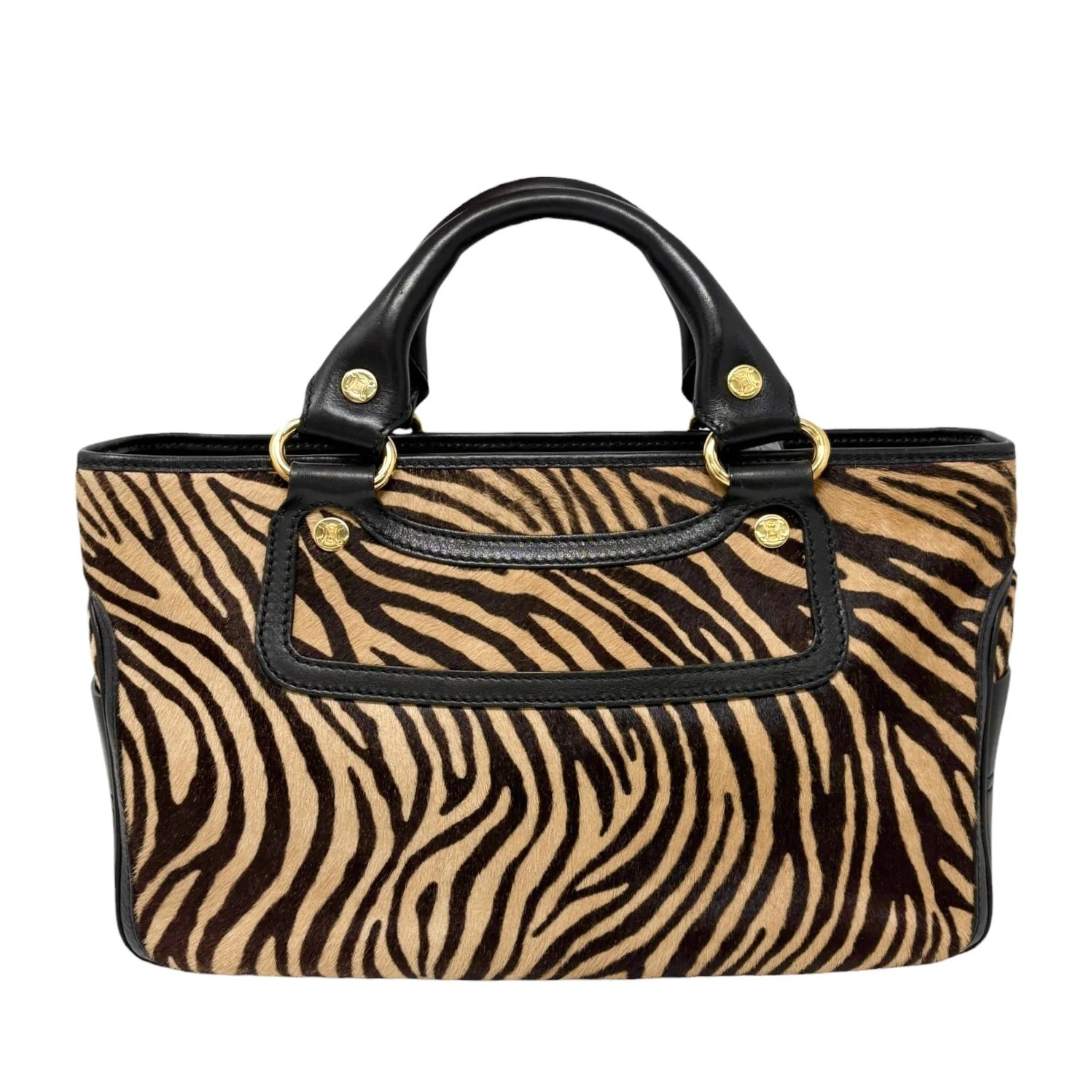 Celine Calf Hair Cheetah Top Handle Bag - Image 2