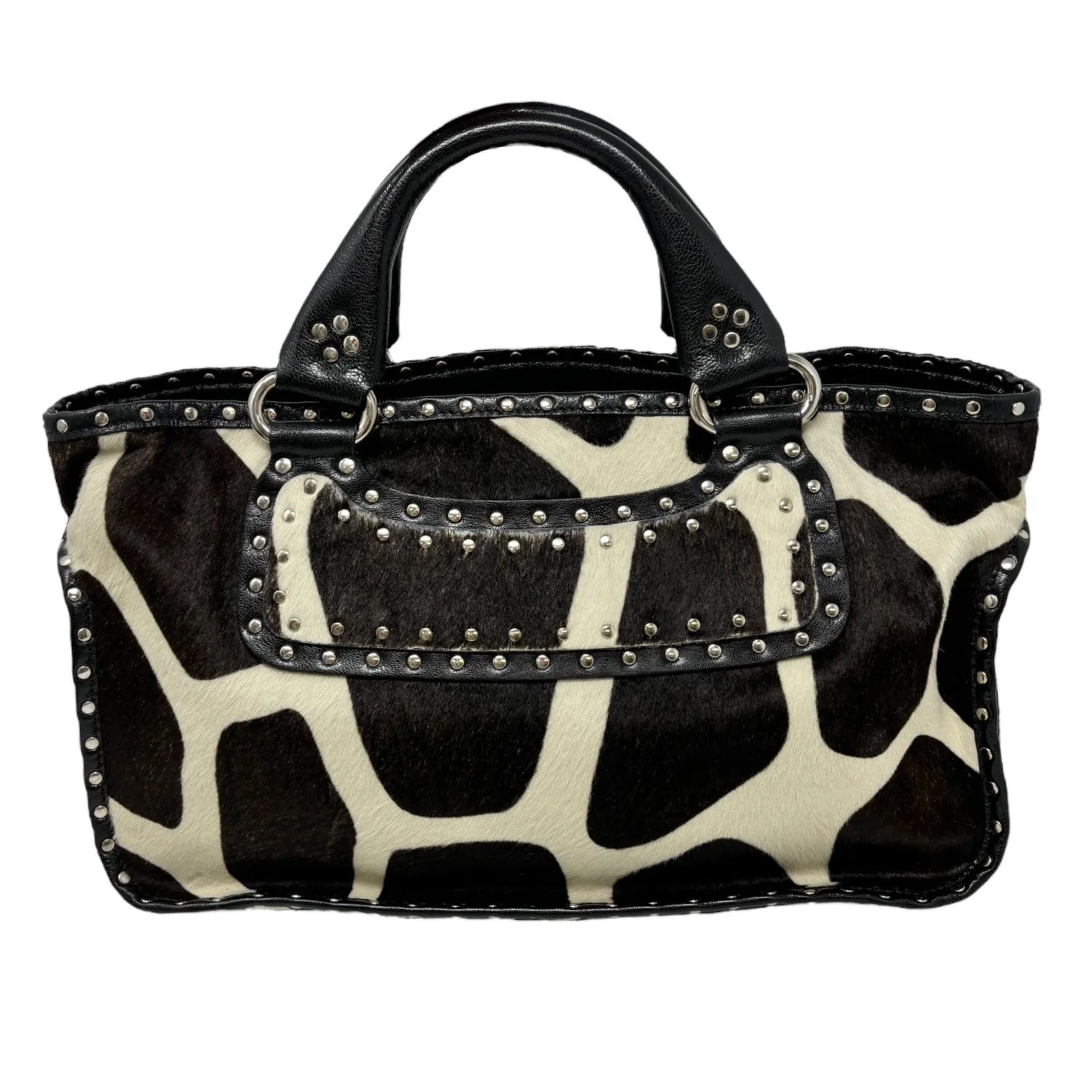 Celine Calf Hair Giraffe Top Handle Bag - Image 2