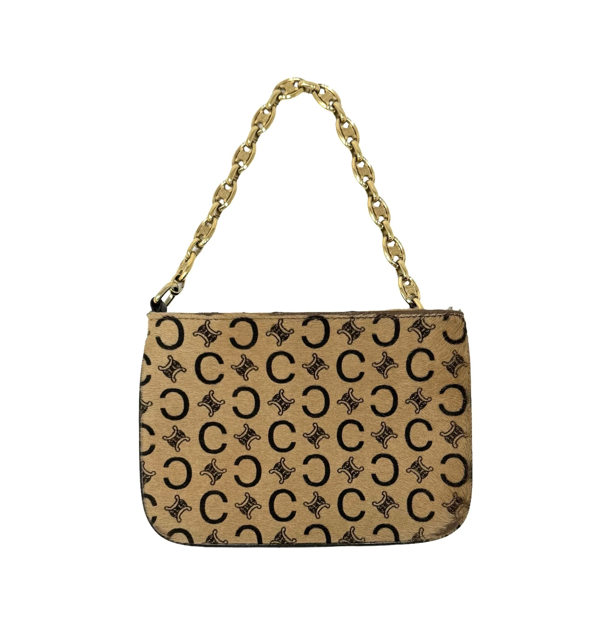 Celine Calf Hair Logo Mini Bag