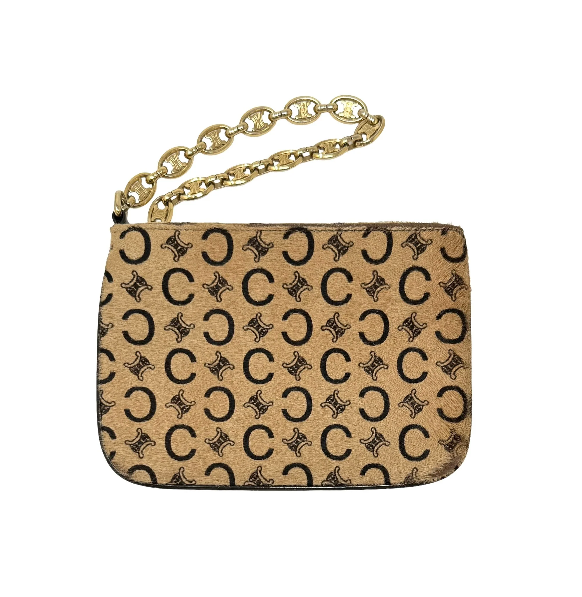 Celine Calf Hair Logo Mini Bag - Image 3
