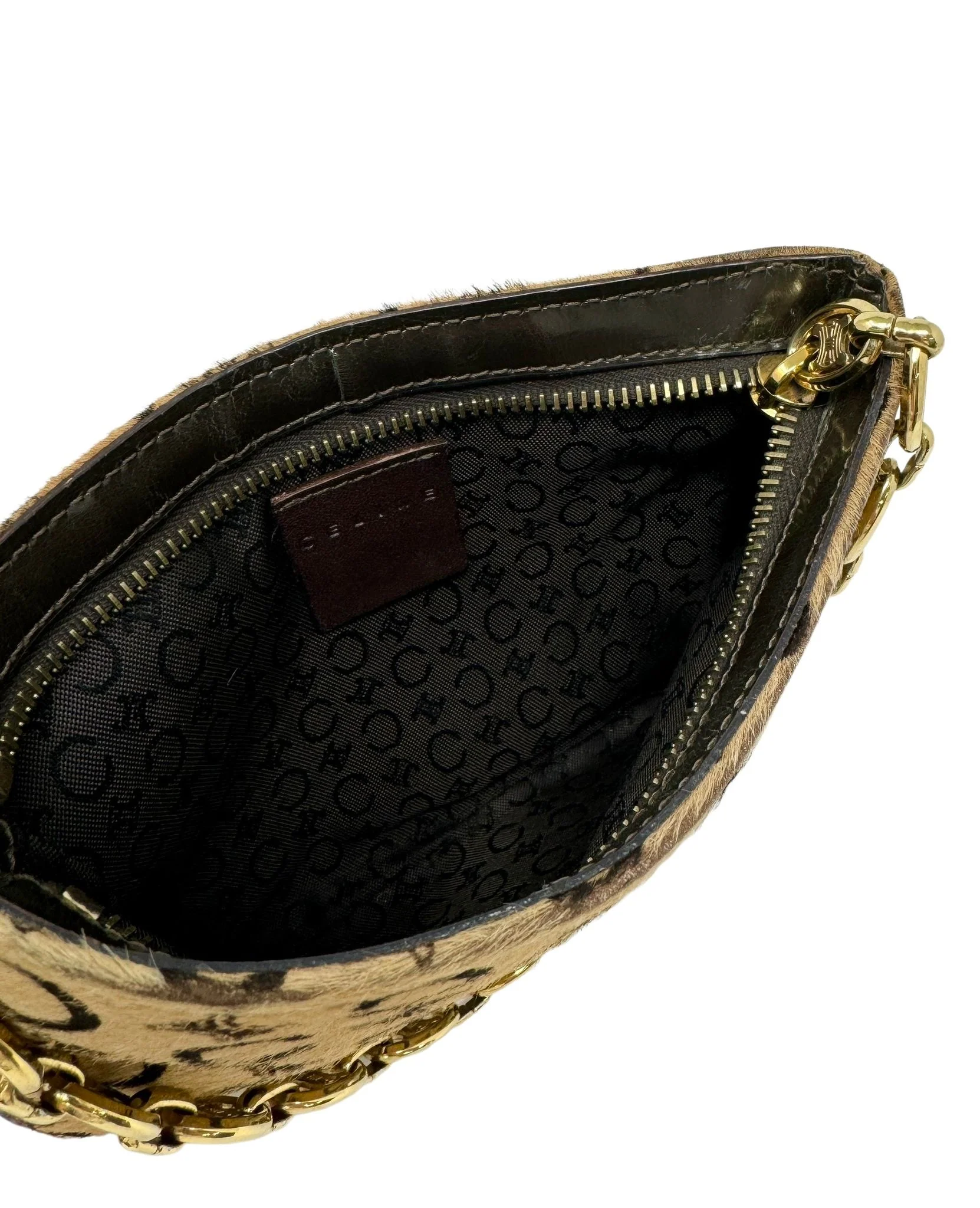 Celine Calf Hair Logo Mini Bag - Image 4