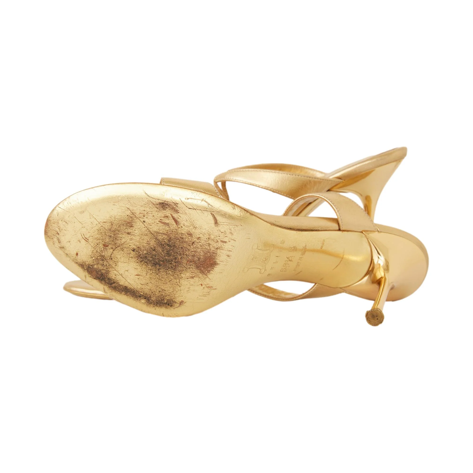 Celine Gold Goldfish Heels - Image 4
