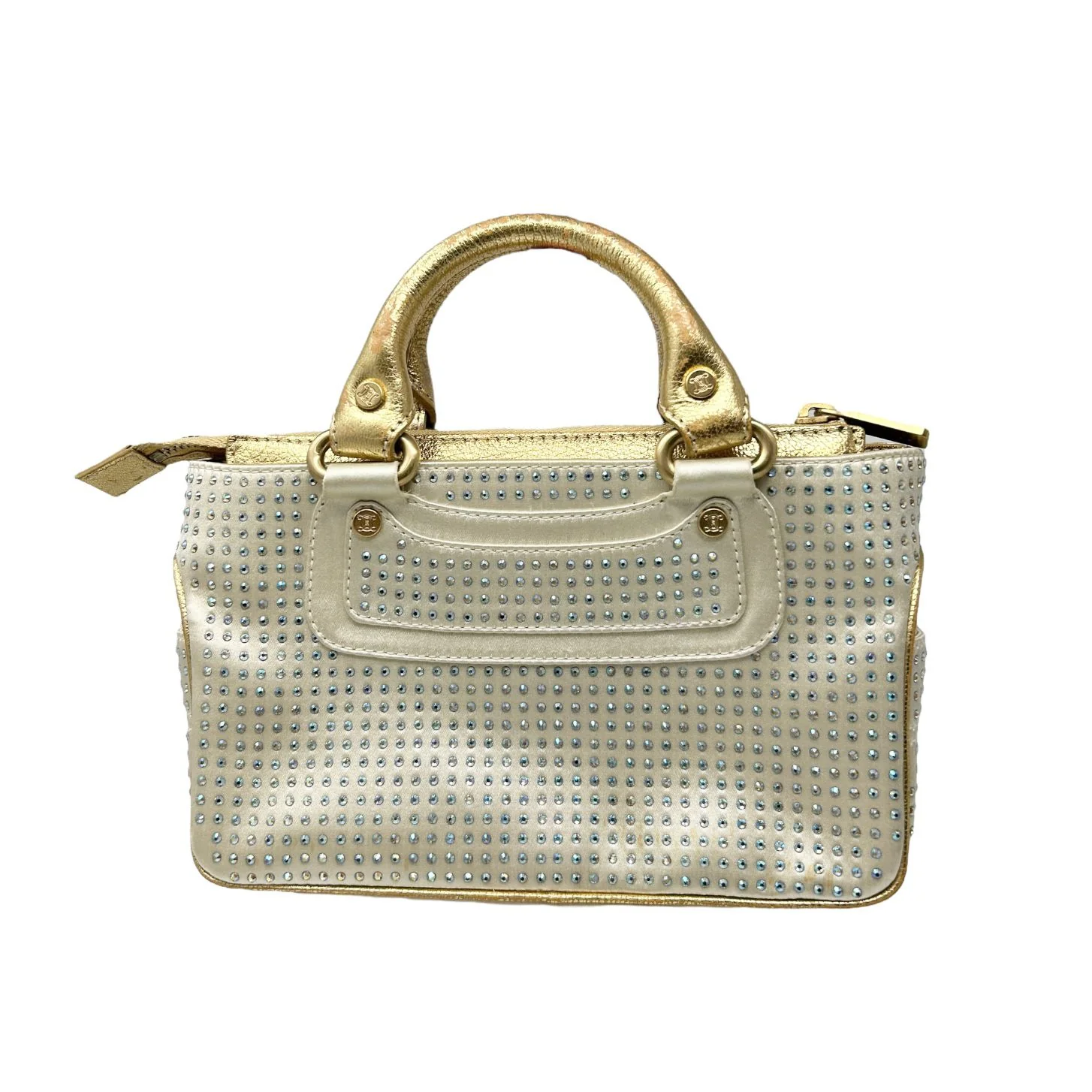 Celine Ivory Rhinestone Boogie Bag - Image 2