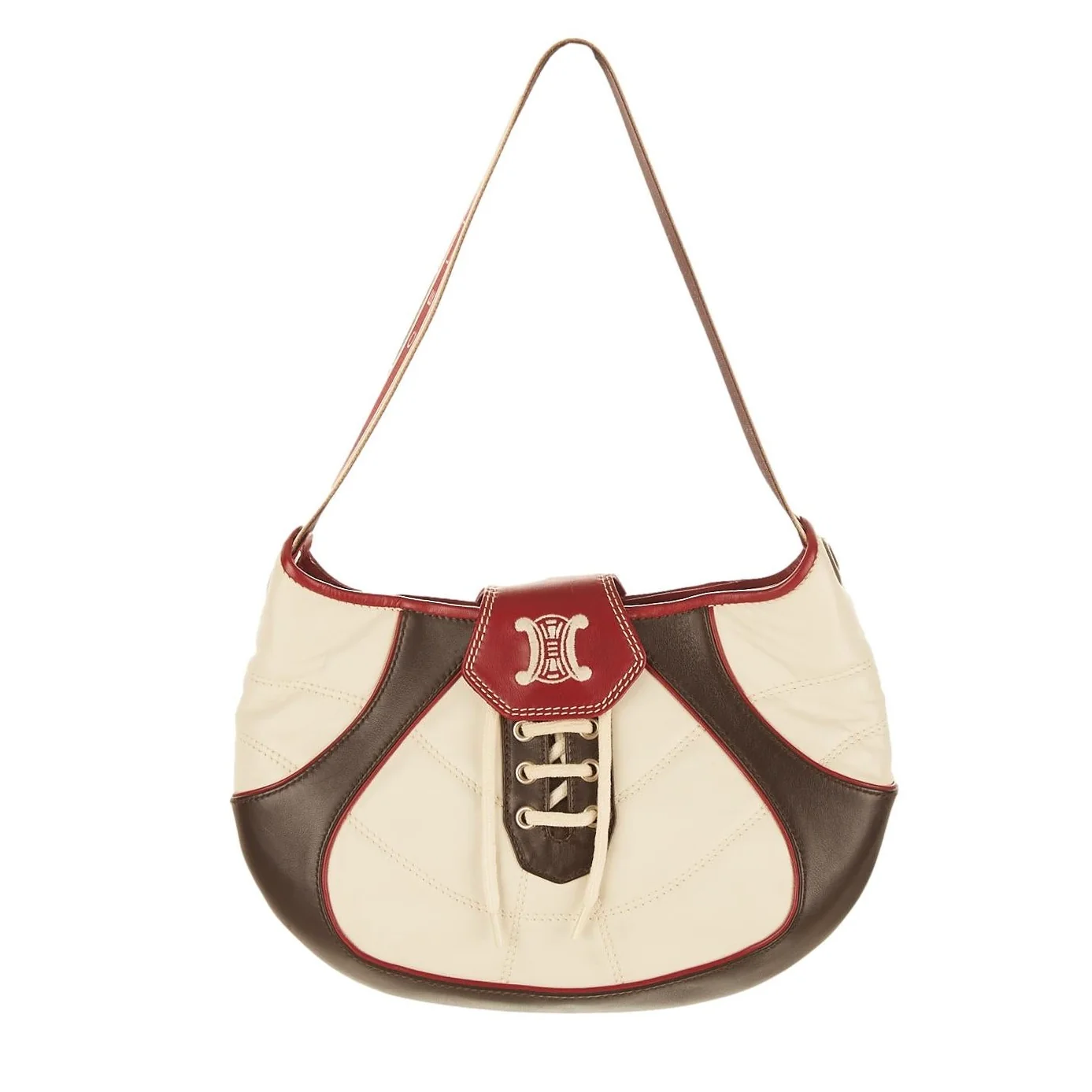 Celine Leather World Cup Shoulder Bag
