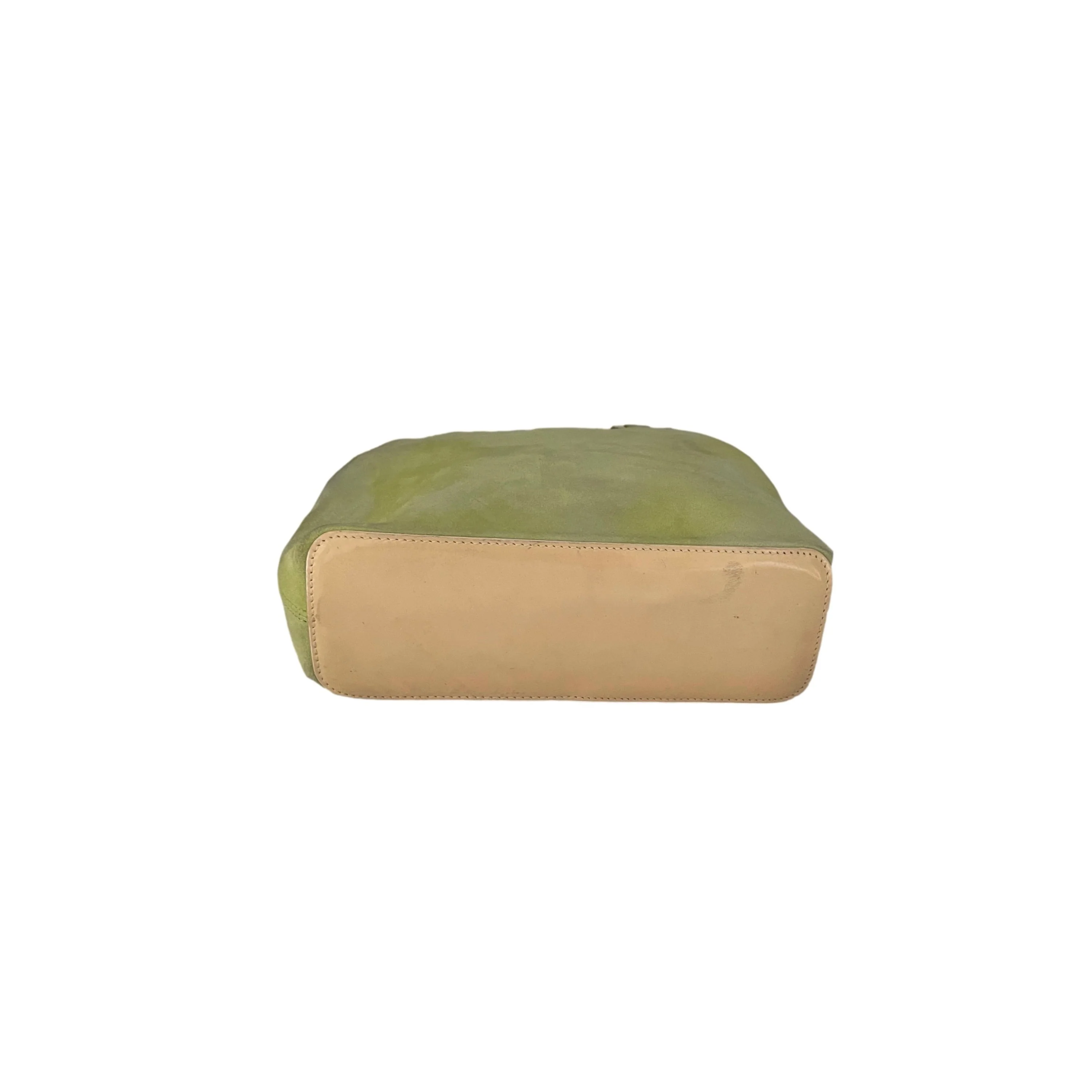 Celine Lime Green Suede Top Handle Bag - Image 3