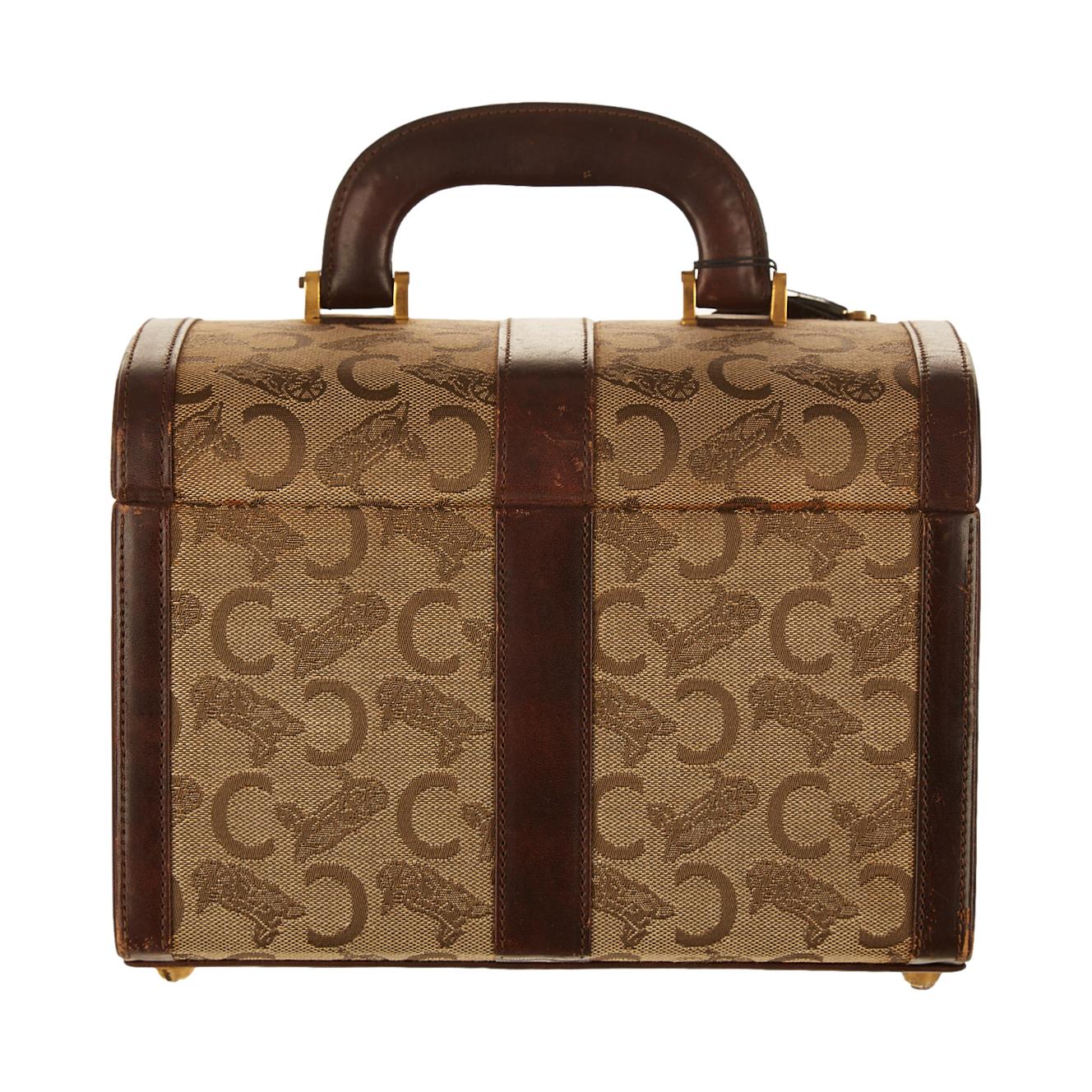 Celine Brown Logo Macadam Vanity Bag - Image 2