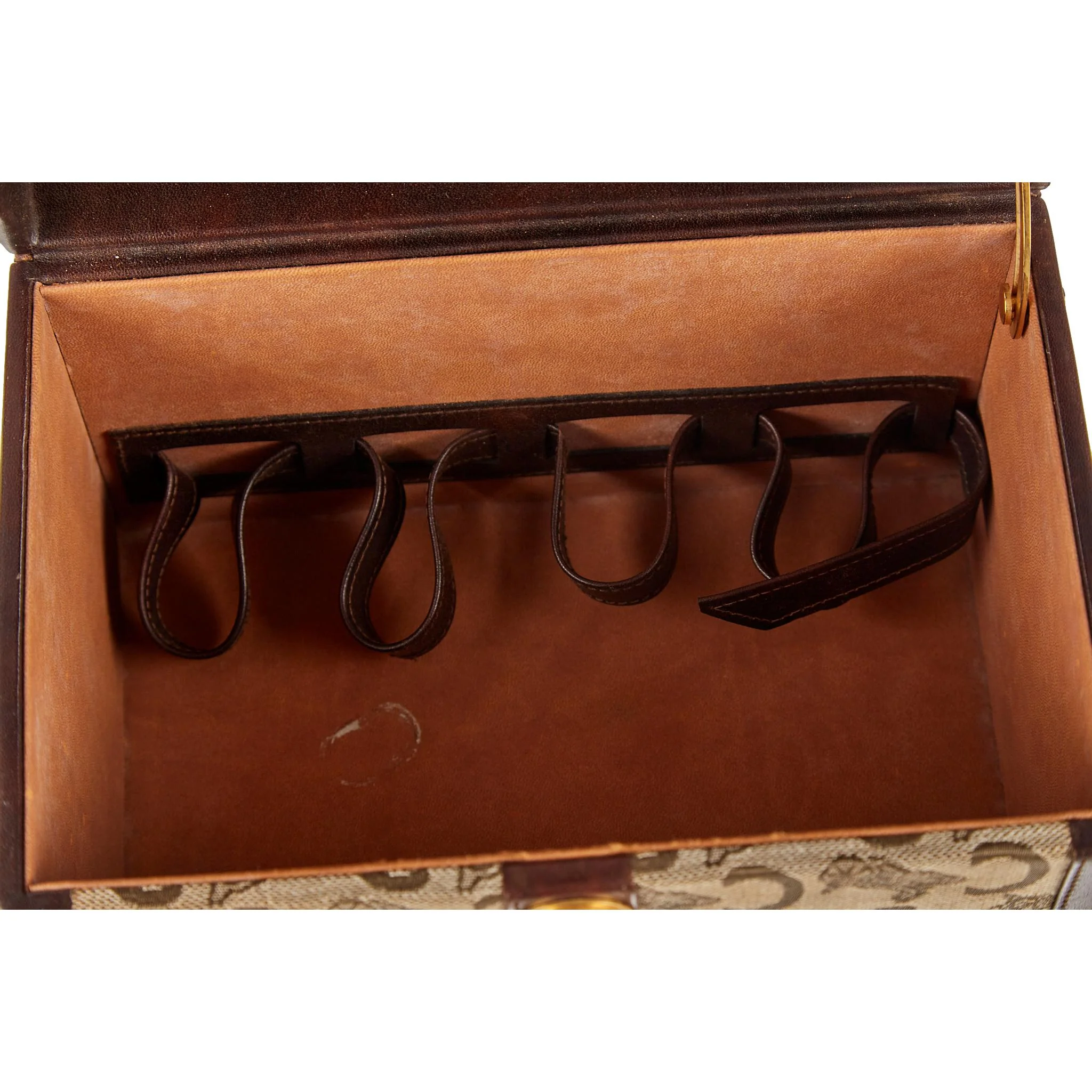 Celine Brown Logo Macadam Vanity Bag - Image 3